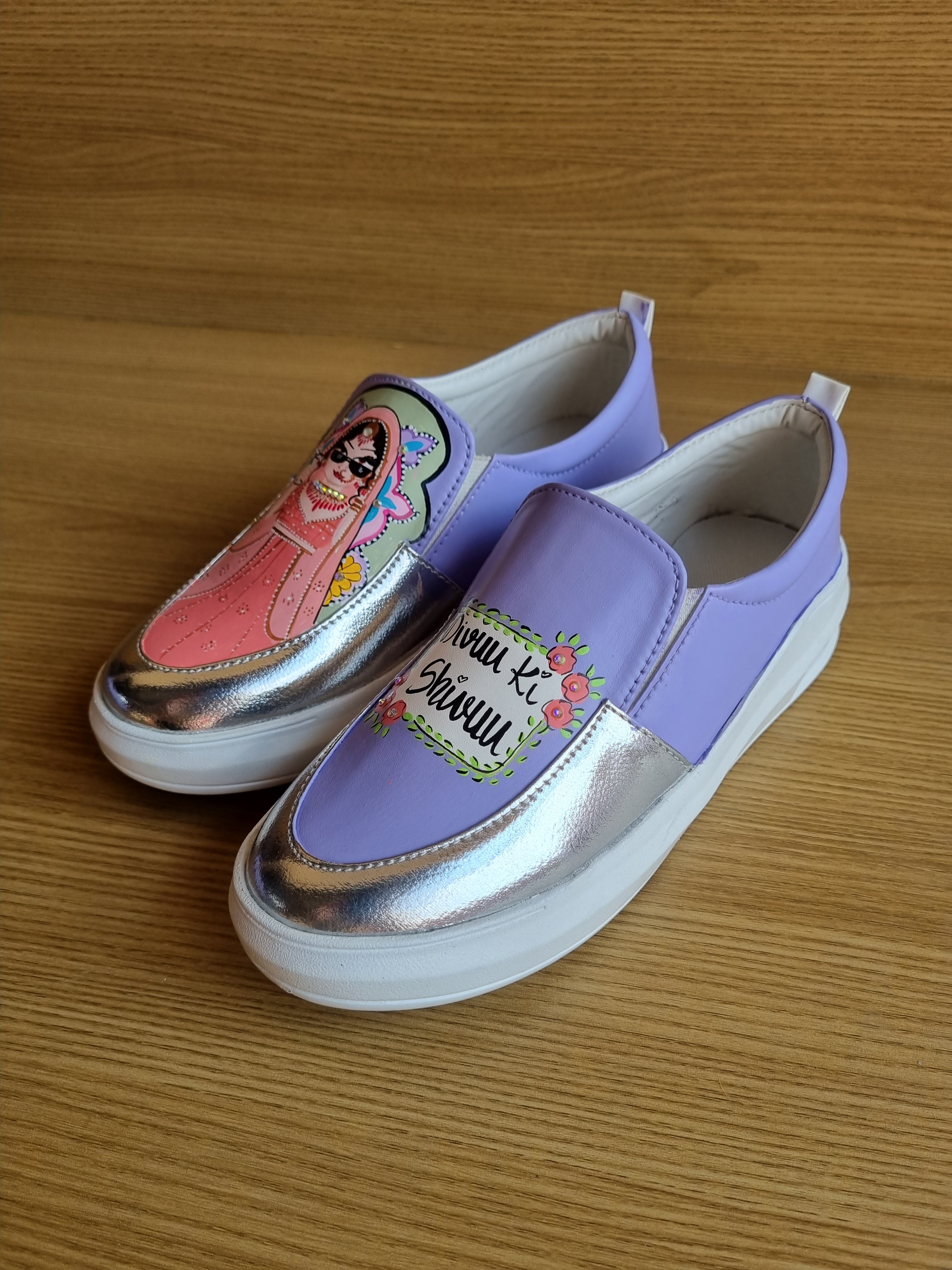 Lavender bride sneakers