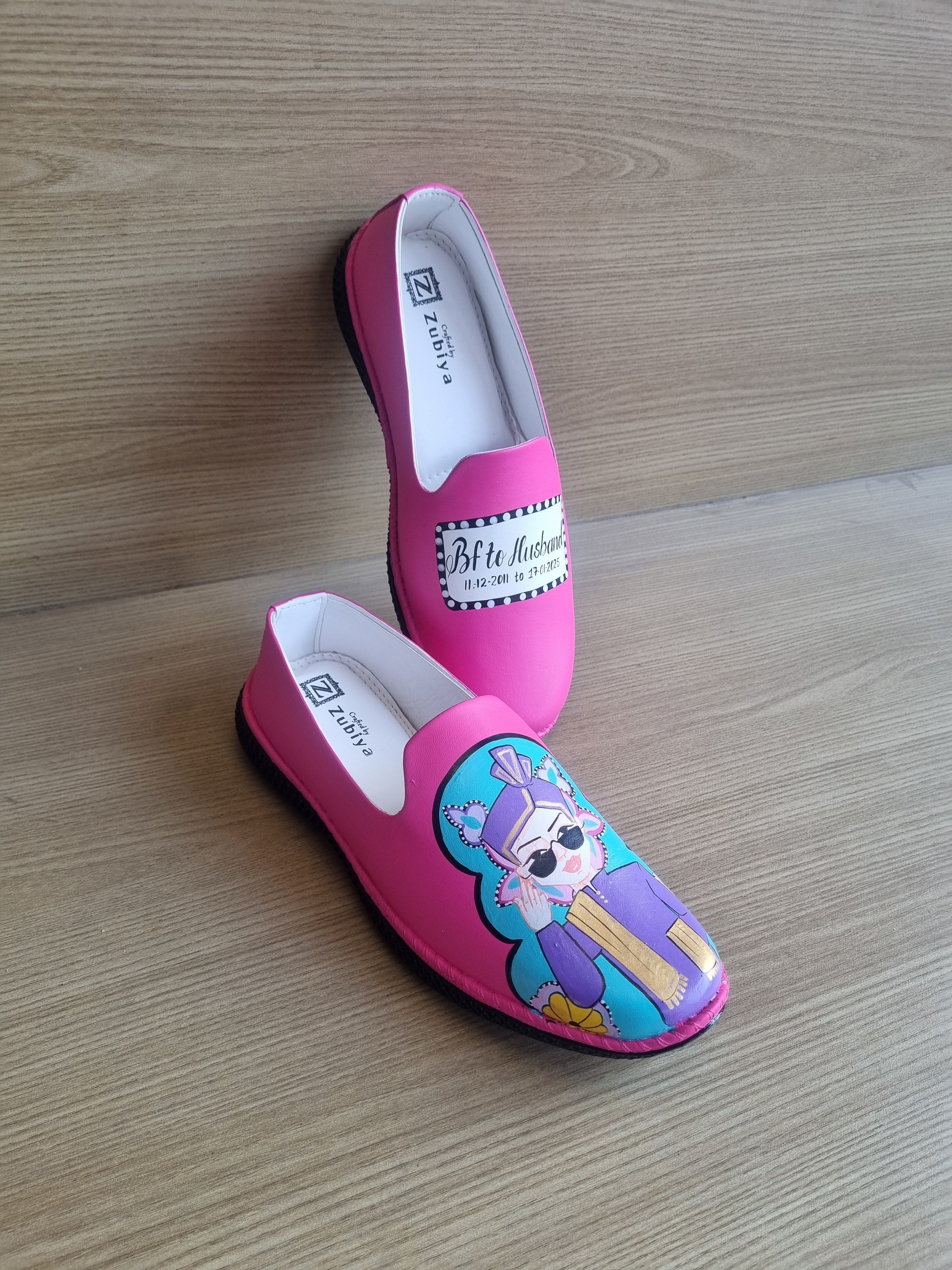 Hot pink swag dulha mojris