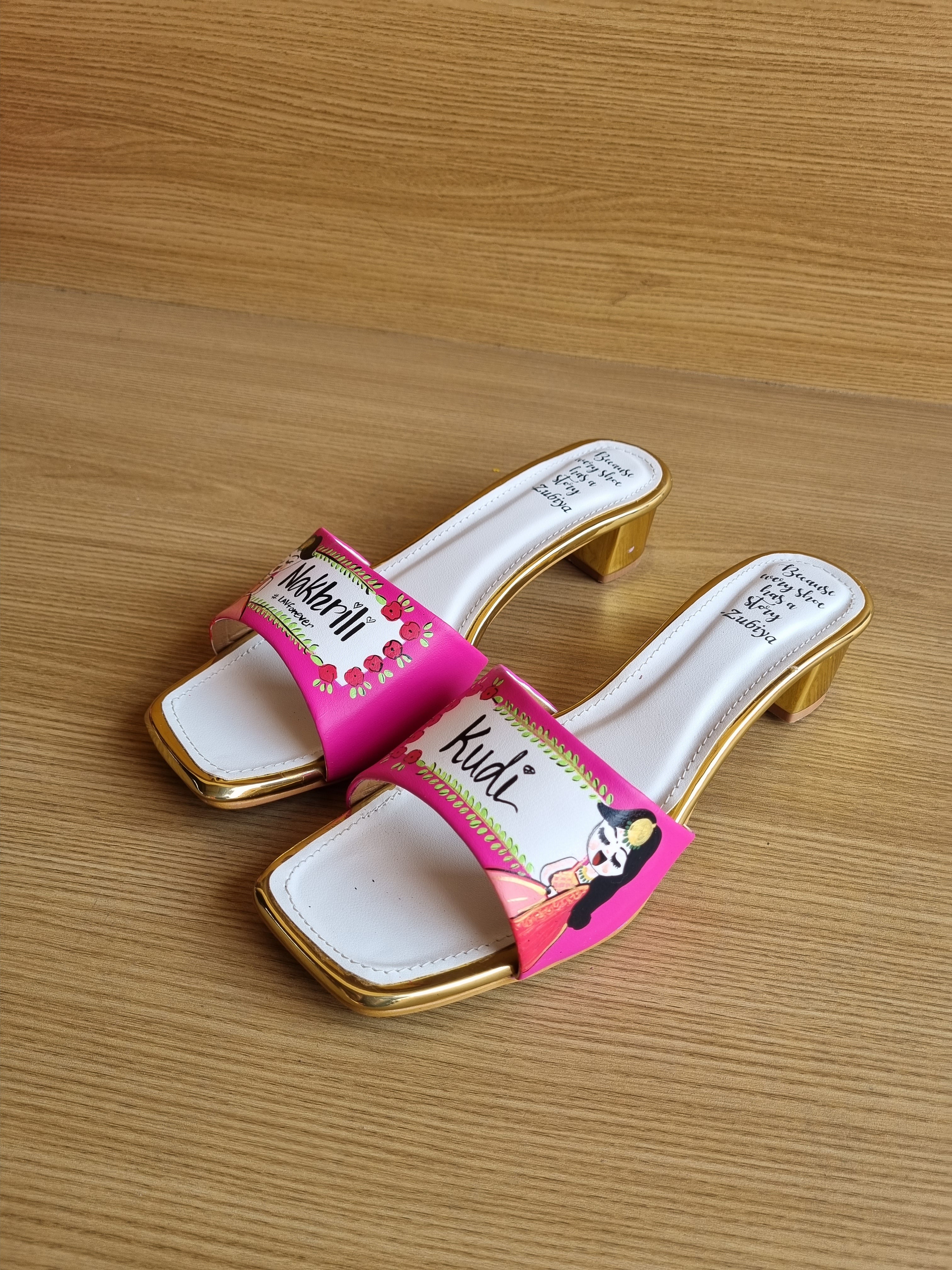 Hot pink pampered munda-nakrili kudi swag couple combo