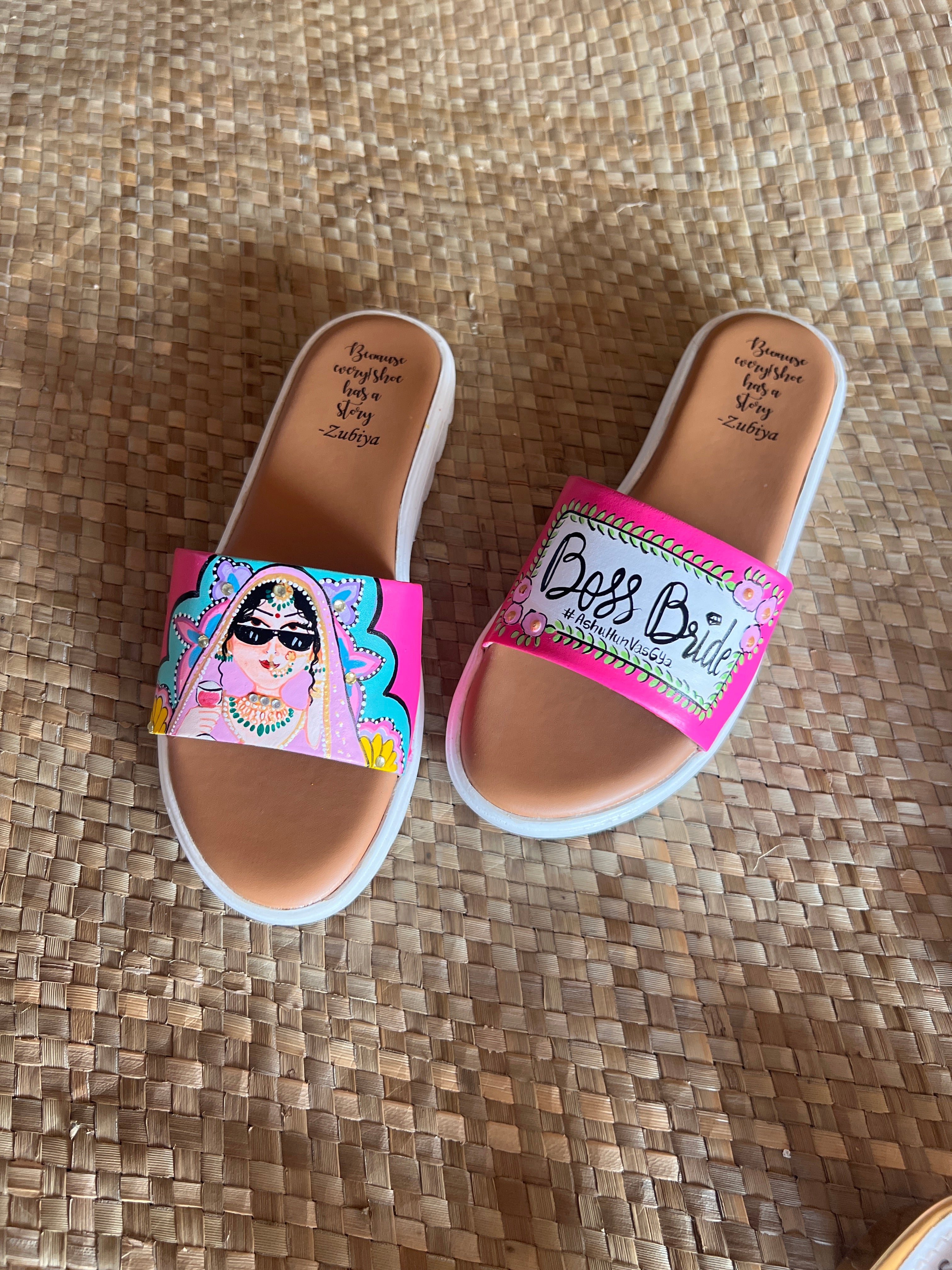 Hot pink Swag Dulhan Artwork Flats