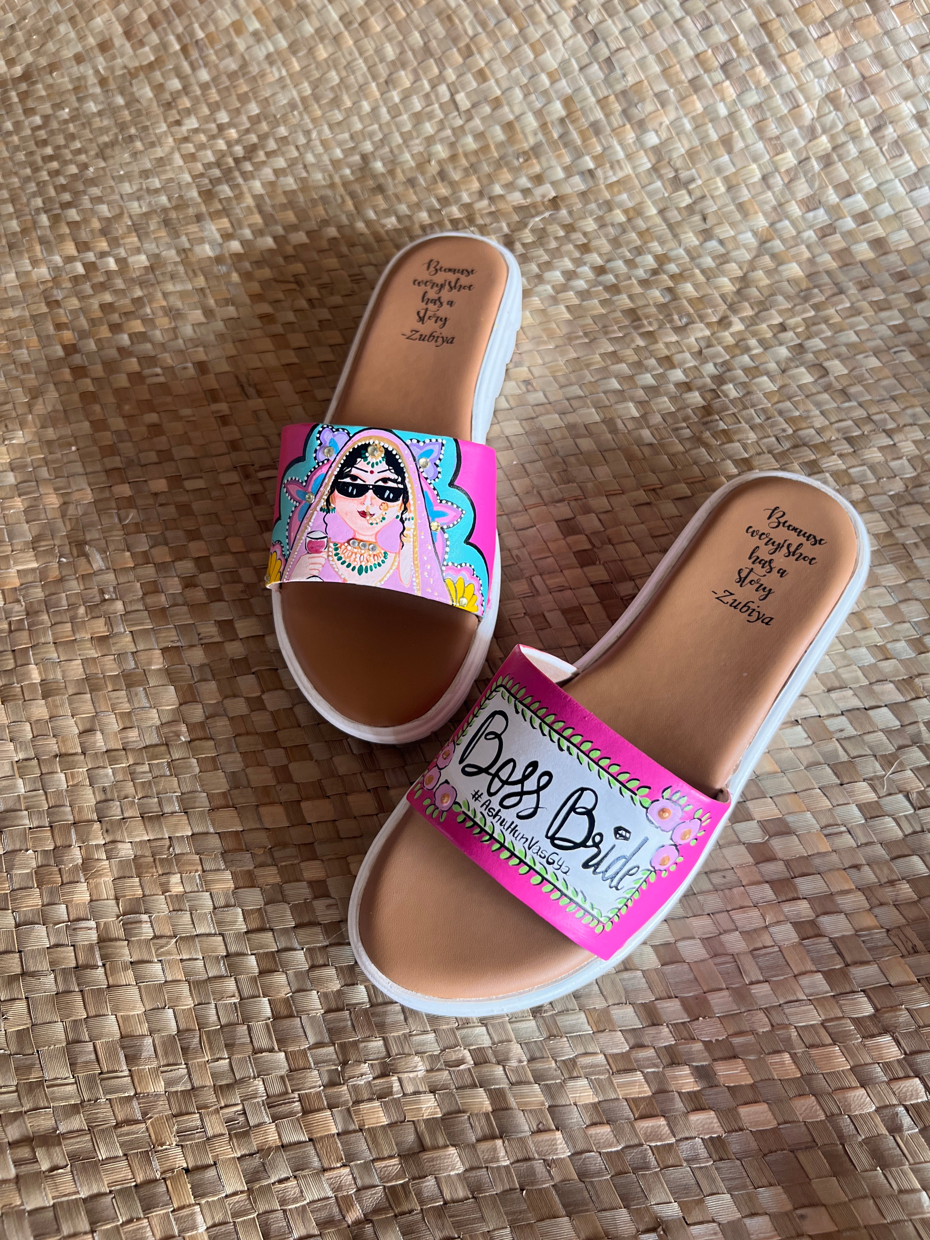 Hot pink Swag Dulhan Artwork Flats