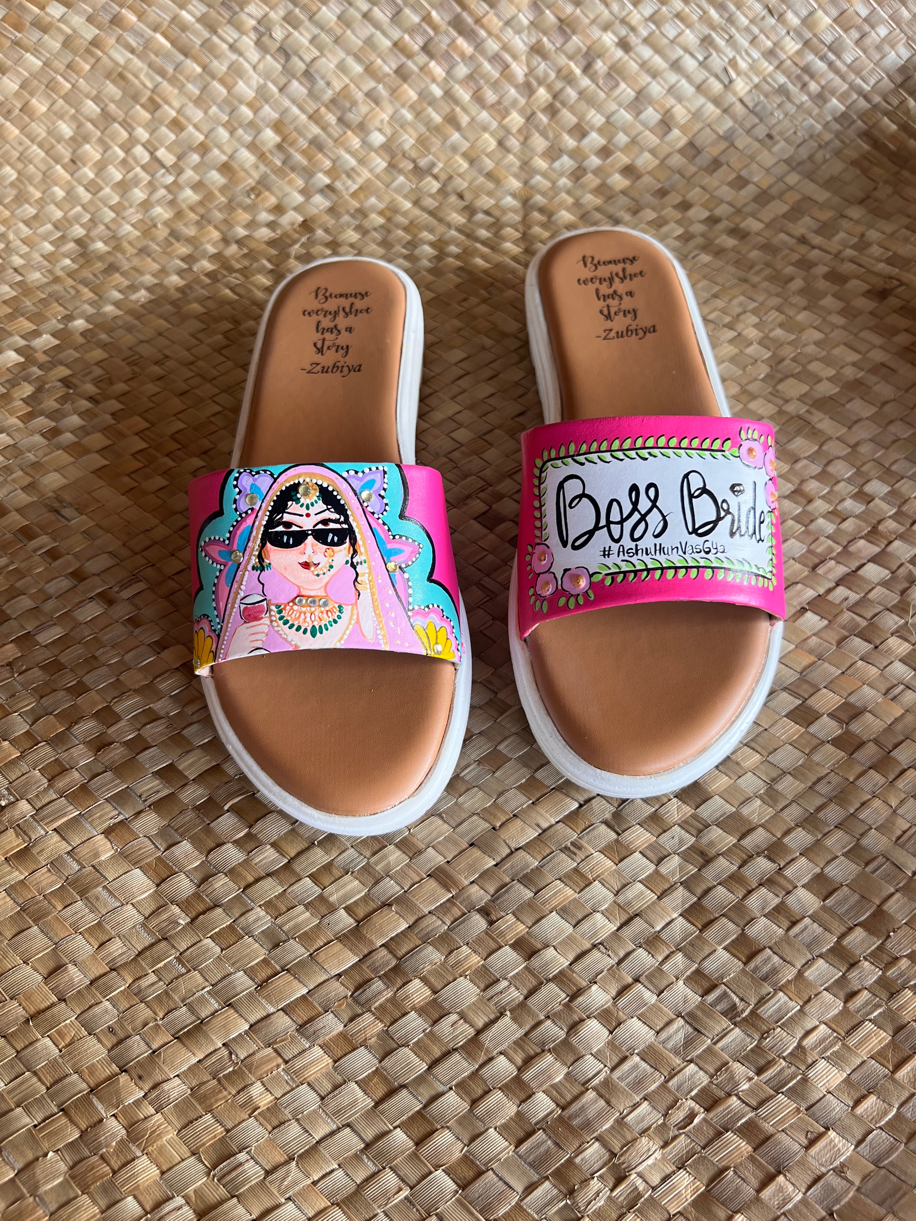 Hot pink Swag Dulhan Artwork Flats