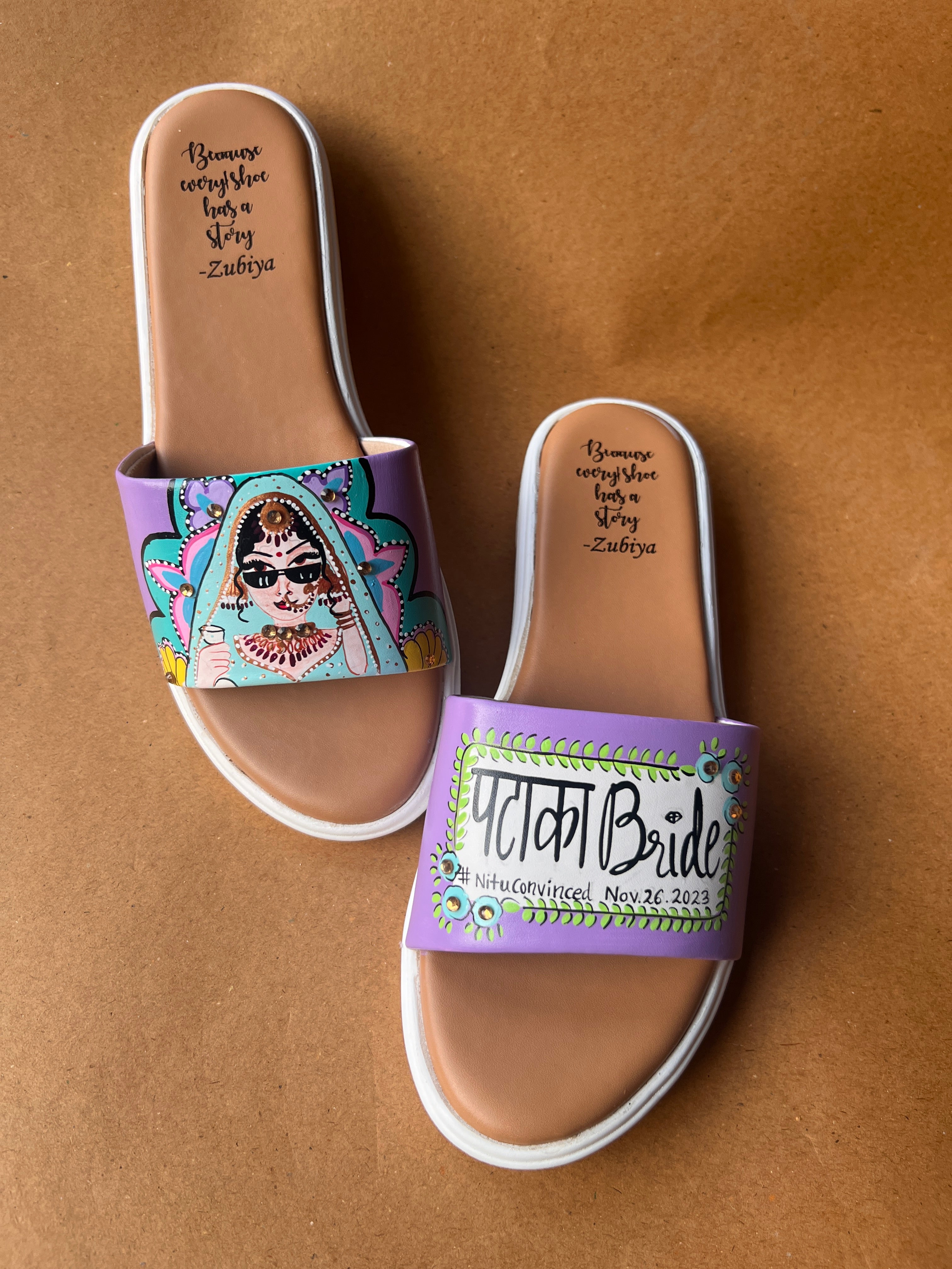 Lavender Swag Bride Flats