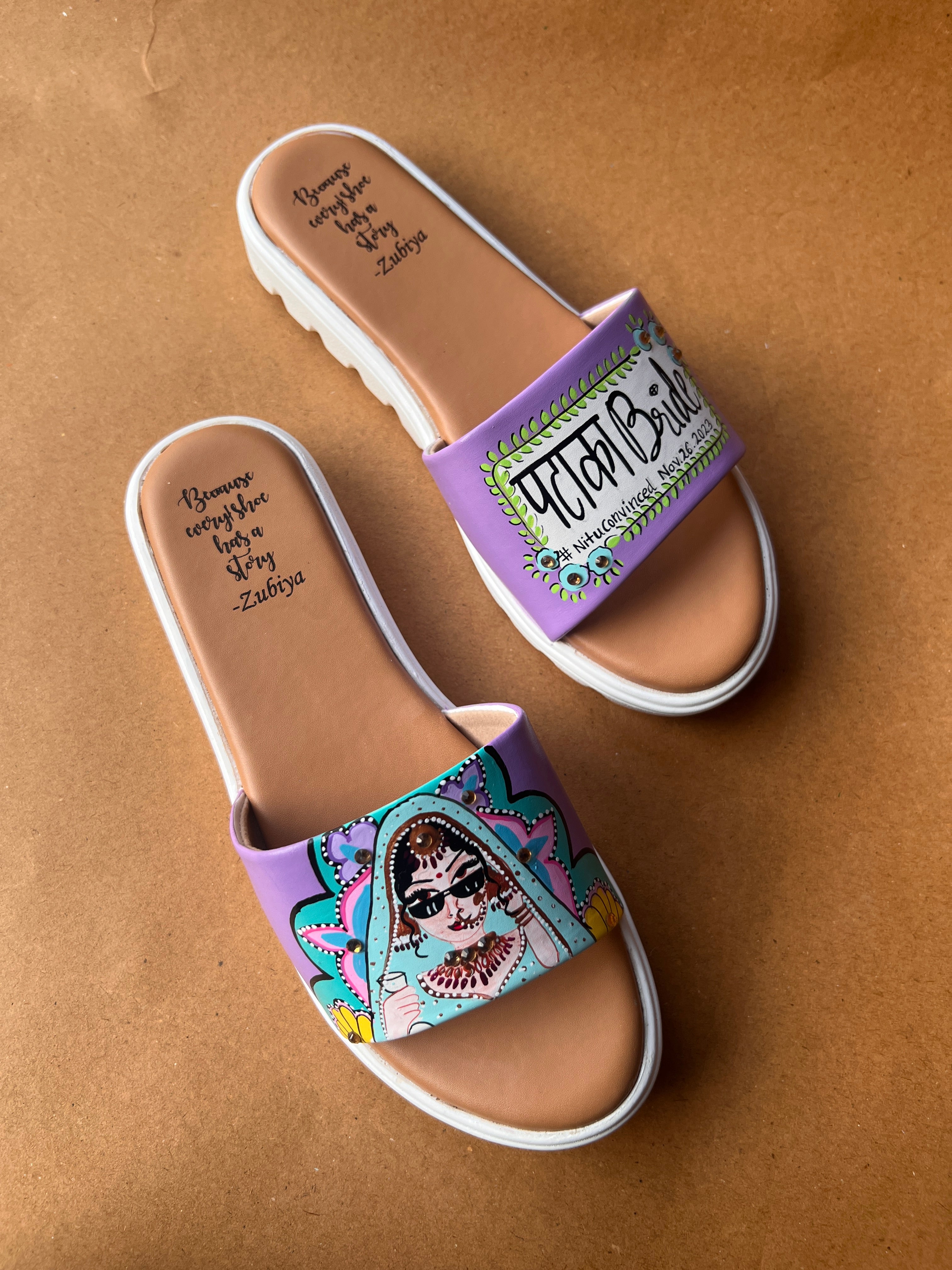 Lavender Swag Bride Flats