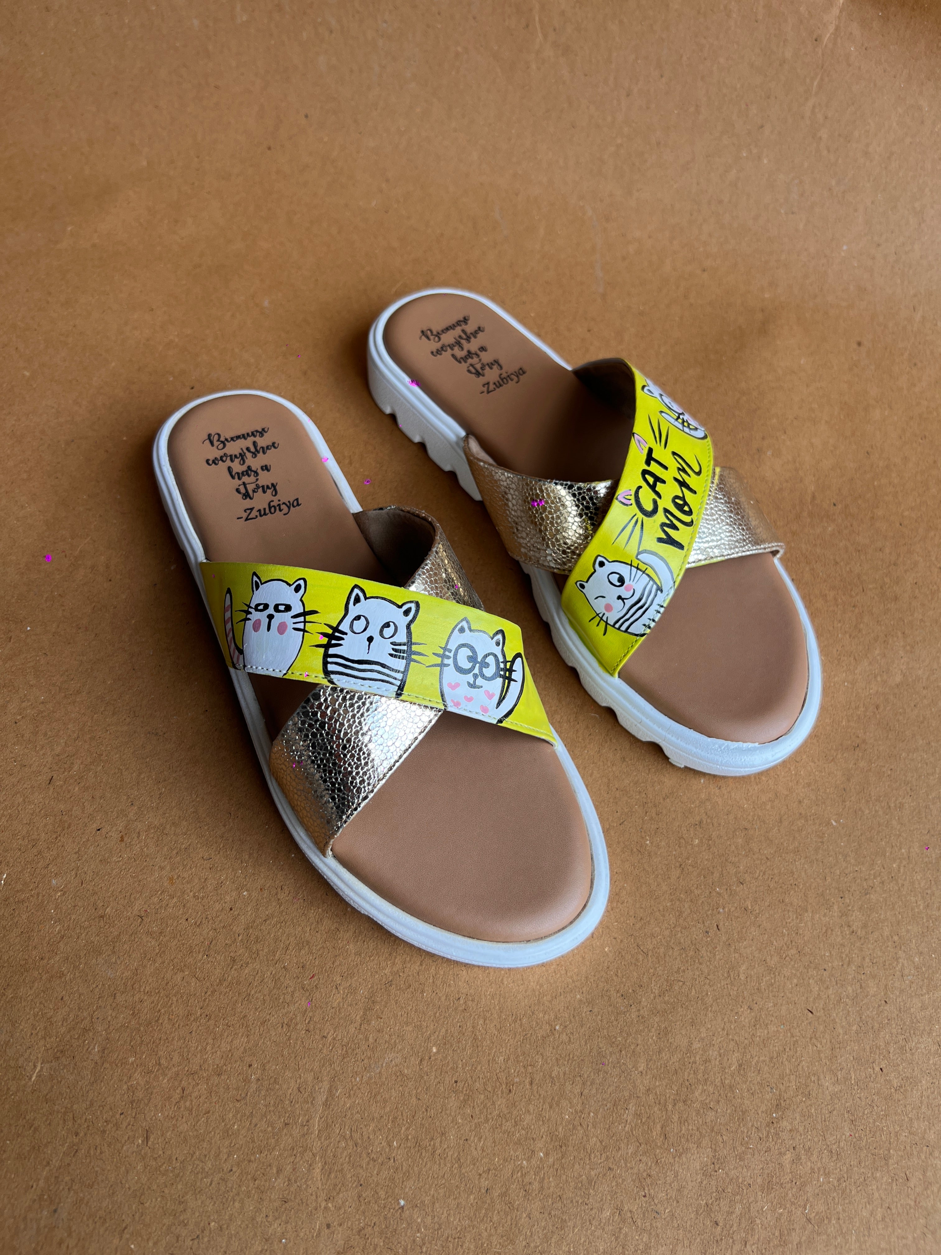 Cat mom criss cross slides