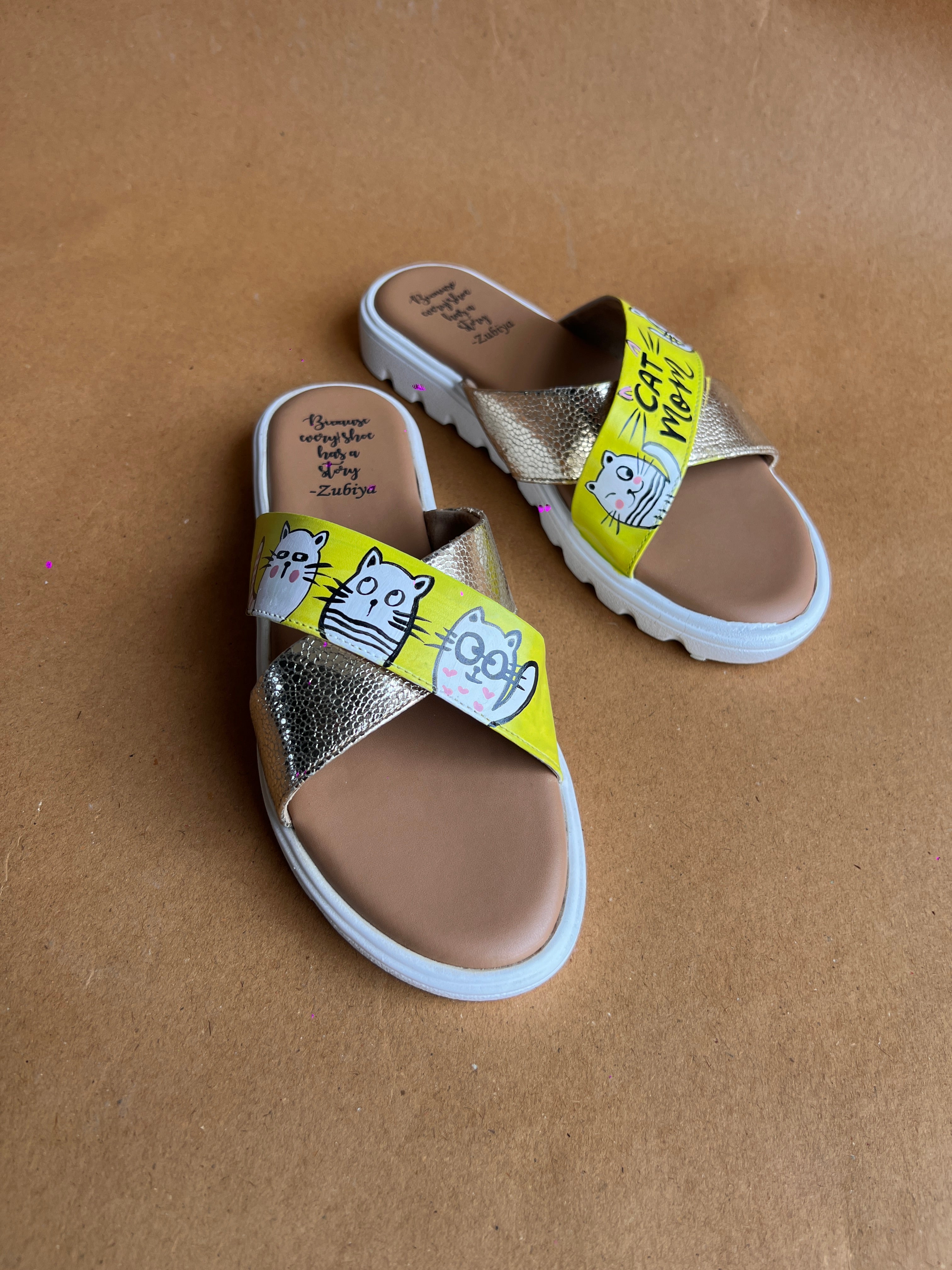 Cat mom criss cross slides