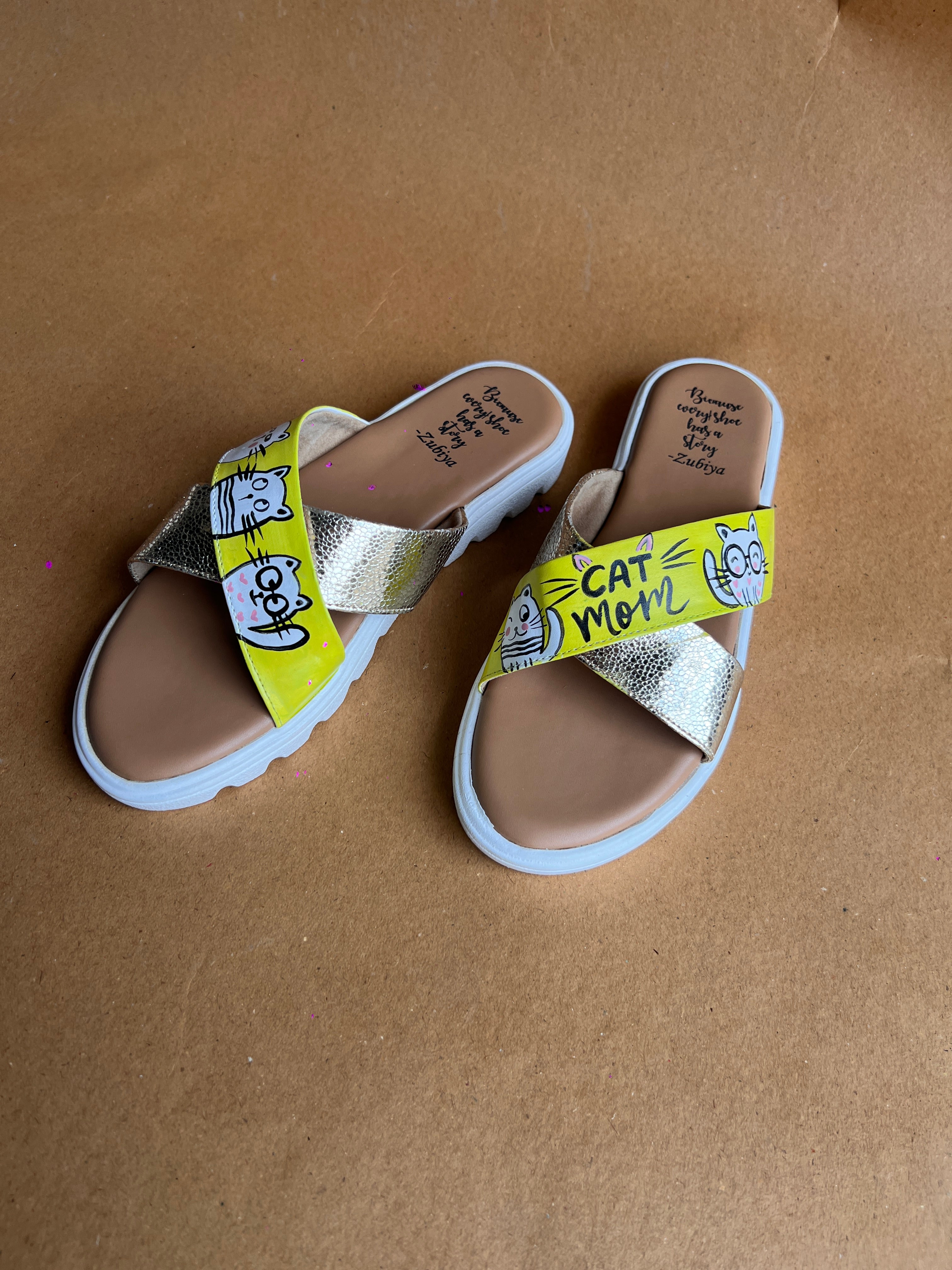 Cat mom criss cross slides