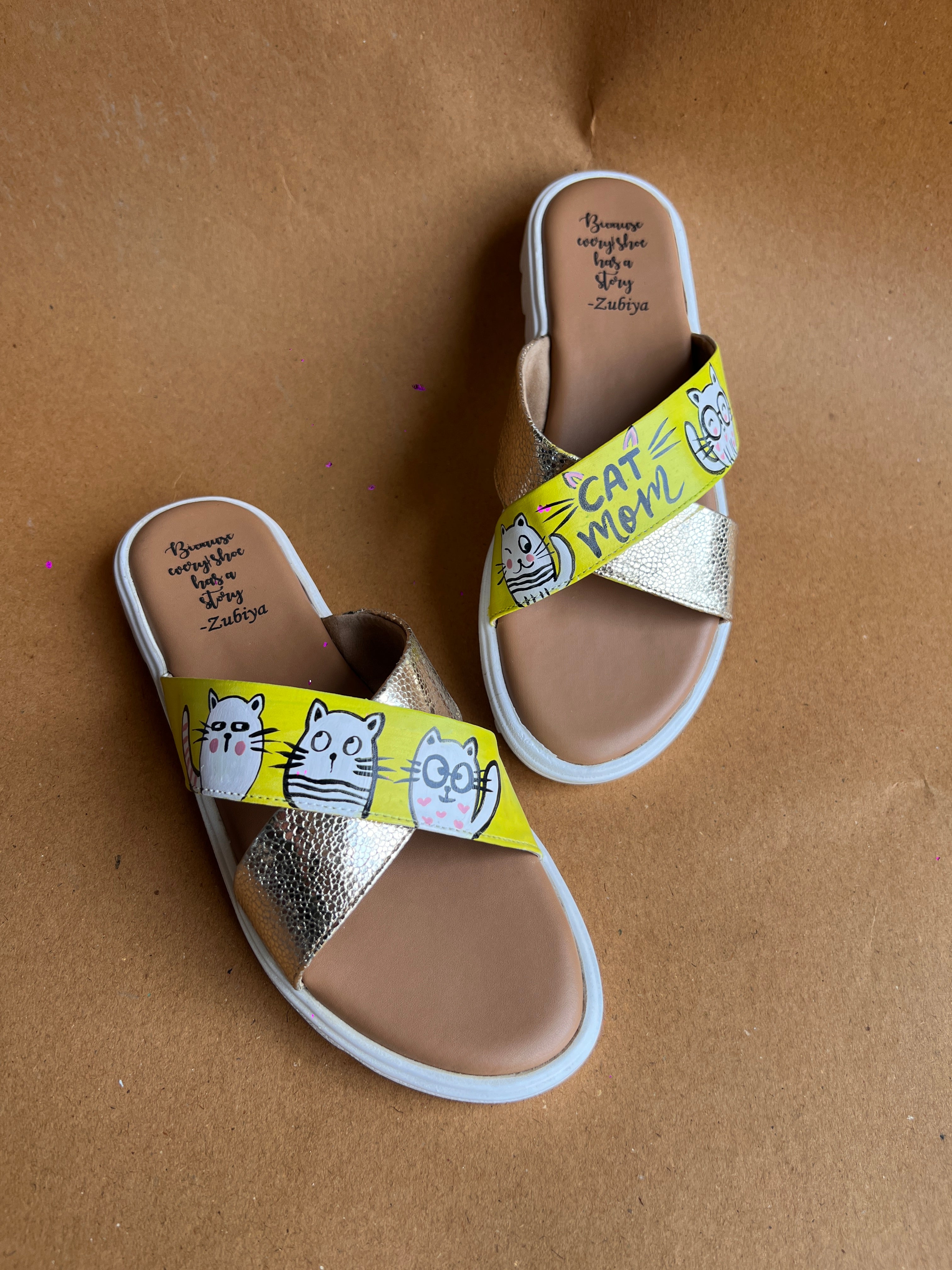 Cat mom criss cross slides