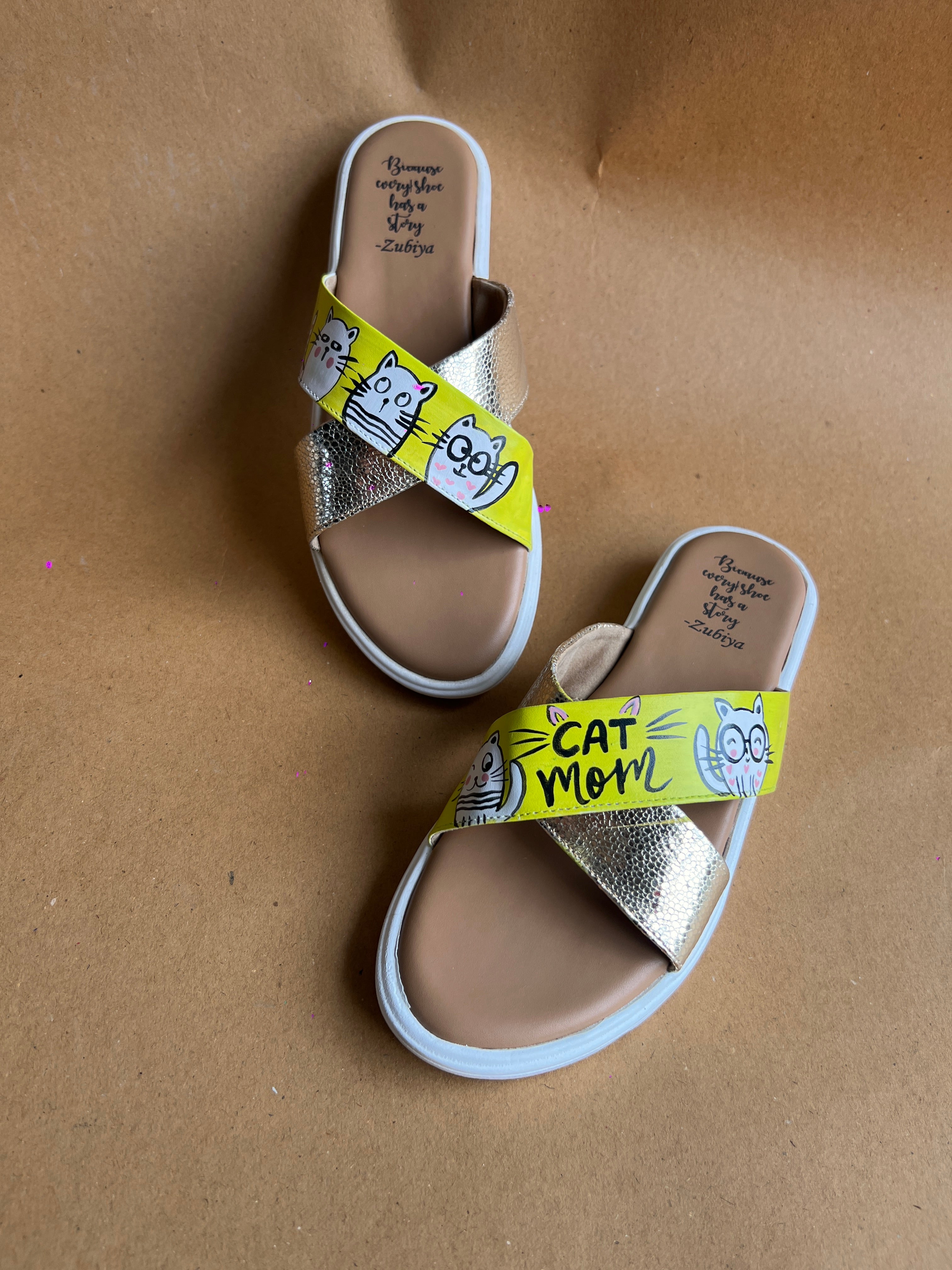 Cat mom criss cross slides