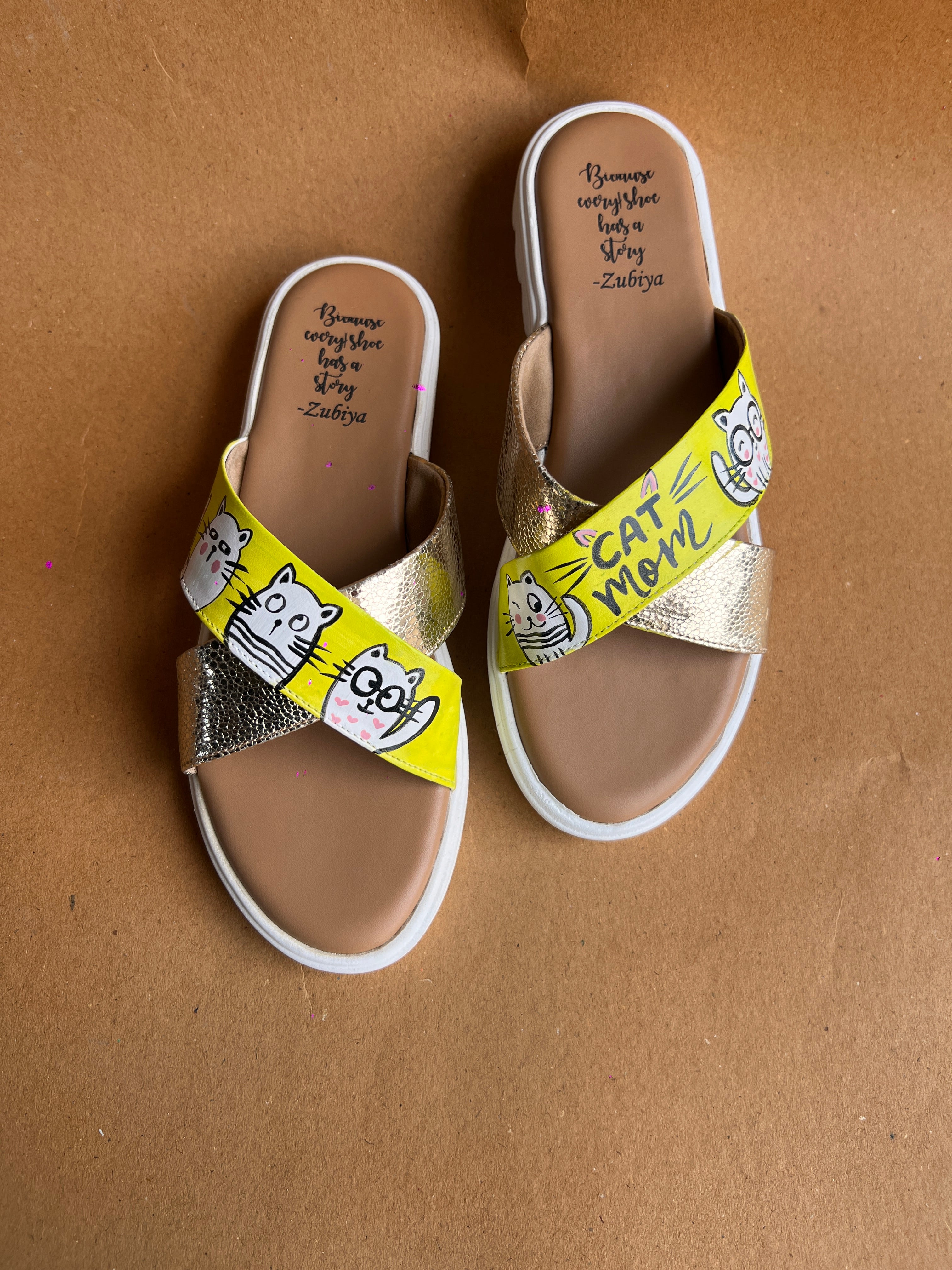 Cat mom criss cross slides