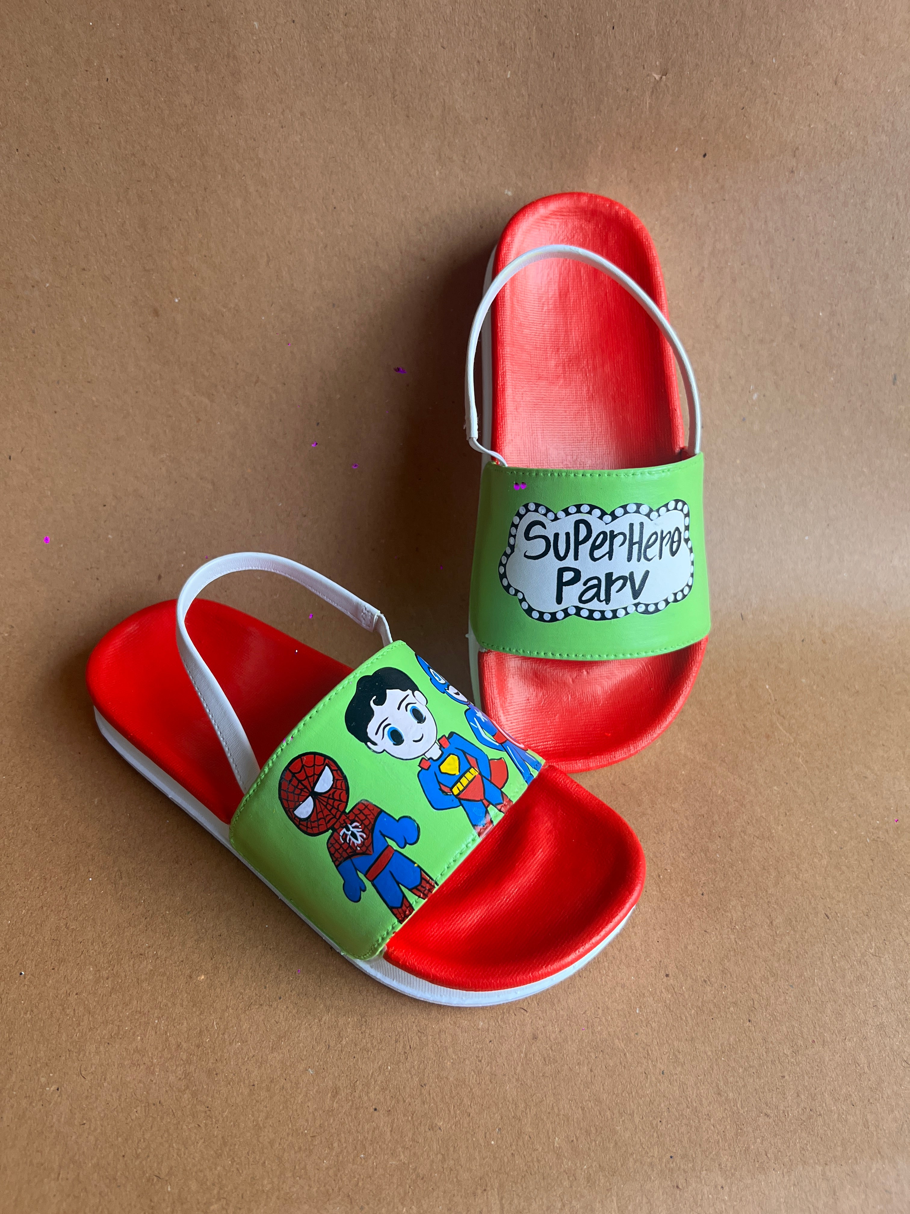Custom Neon Super Hero Slides