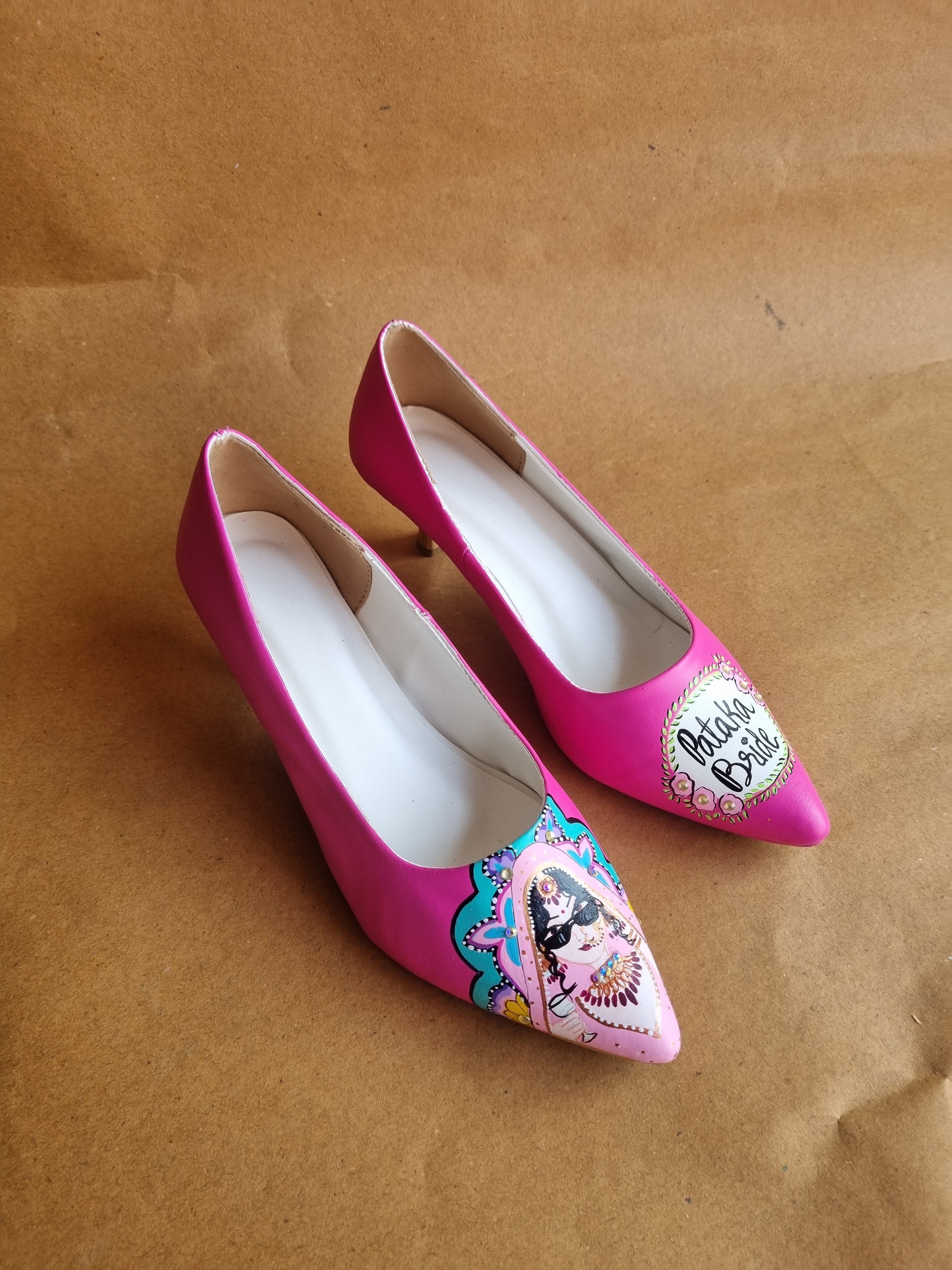 Hot pink Swag dulhan 2.5 pencil pumps