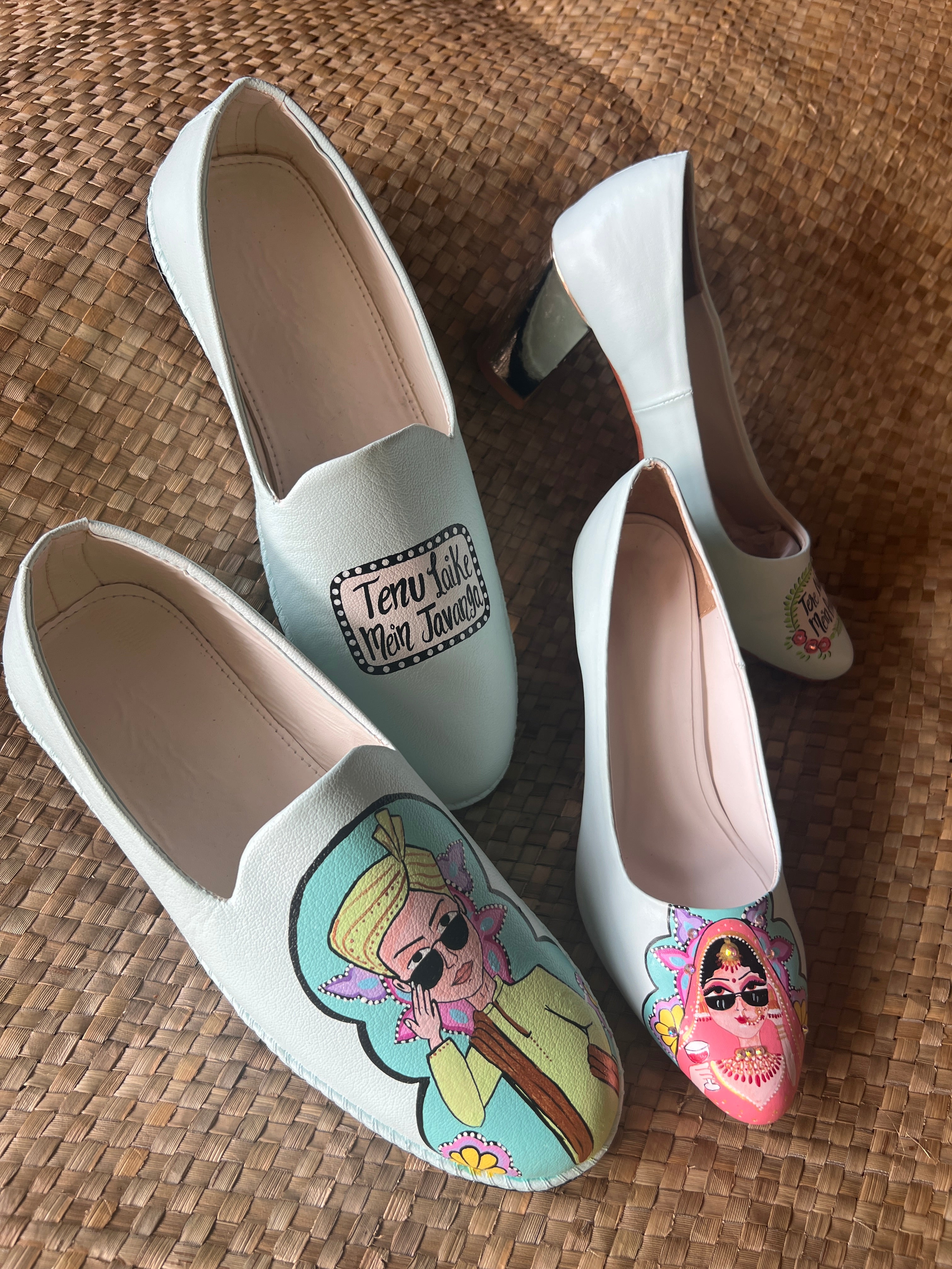 Powder blue men’s Mojris - 3.5 inch pump block couple combo