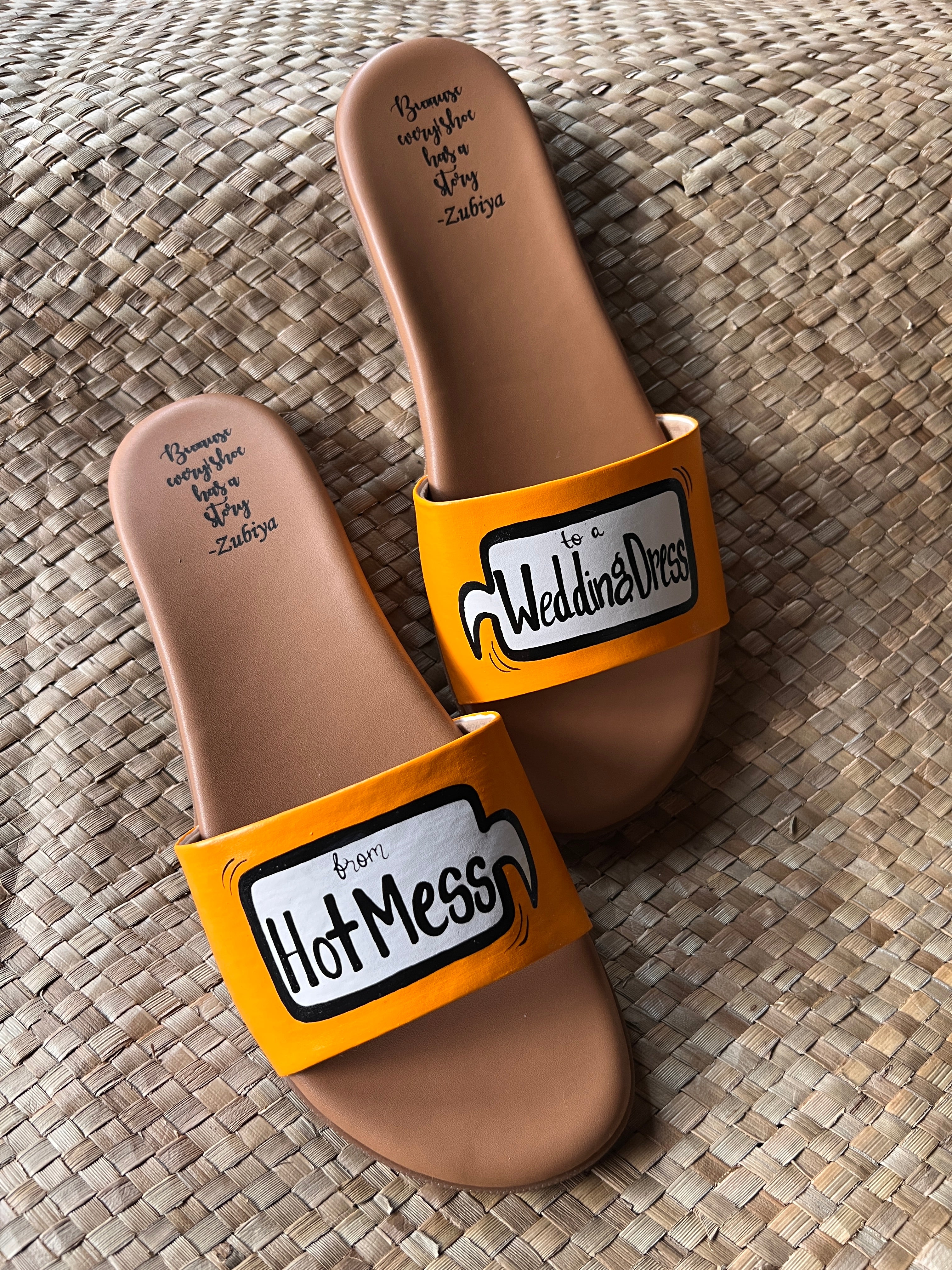 I Can'T Keep Calm- Im The Bride(orangish yellow) Brown Sole