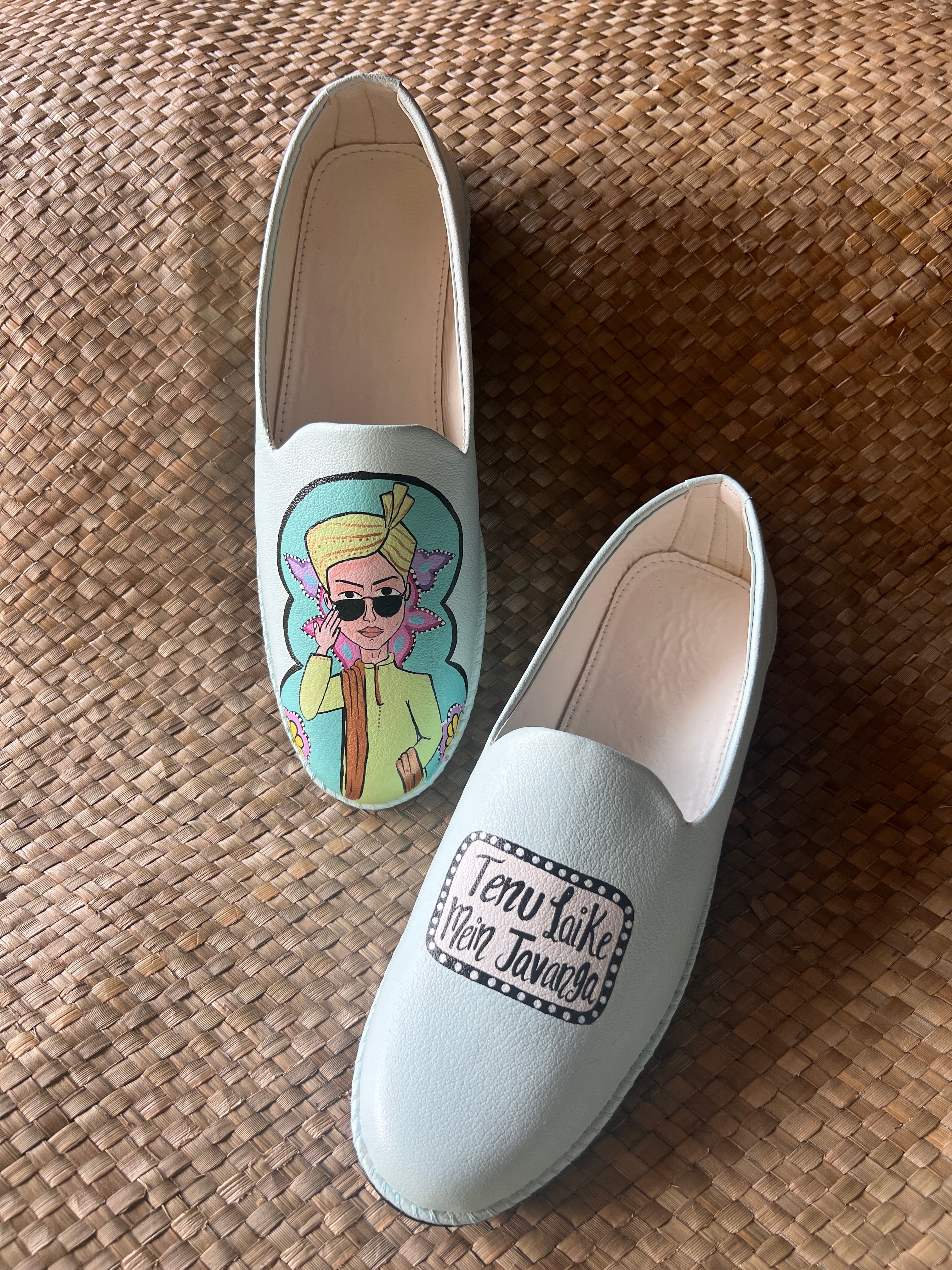 Powder blue men’s Mojris - 3.5 inch pump block couple combo