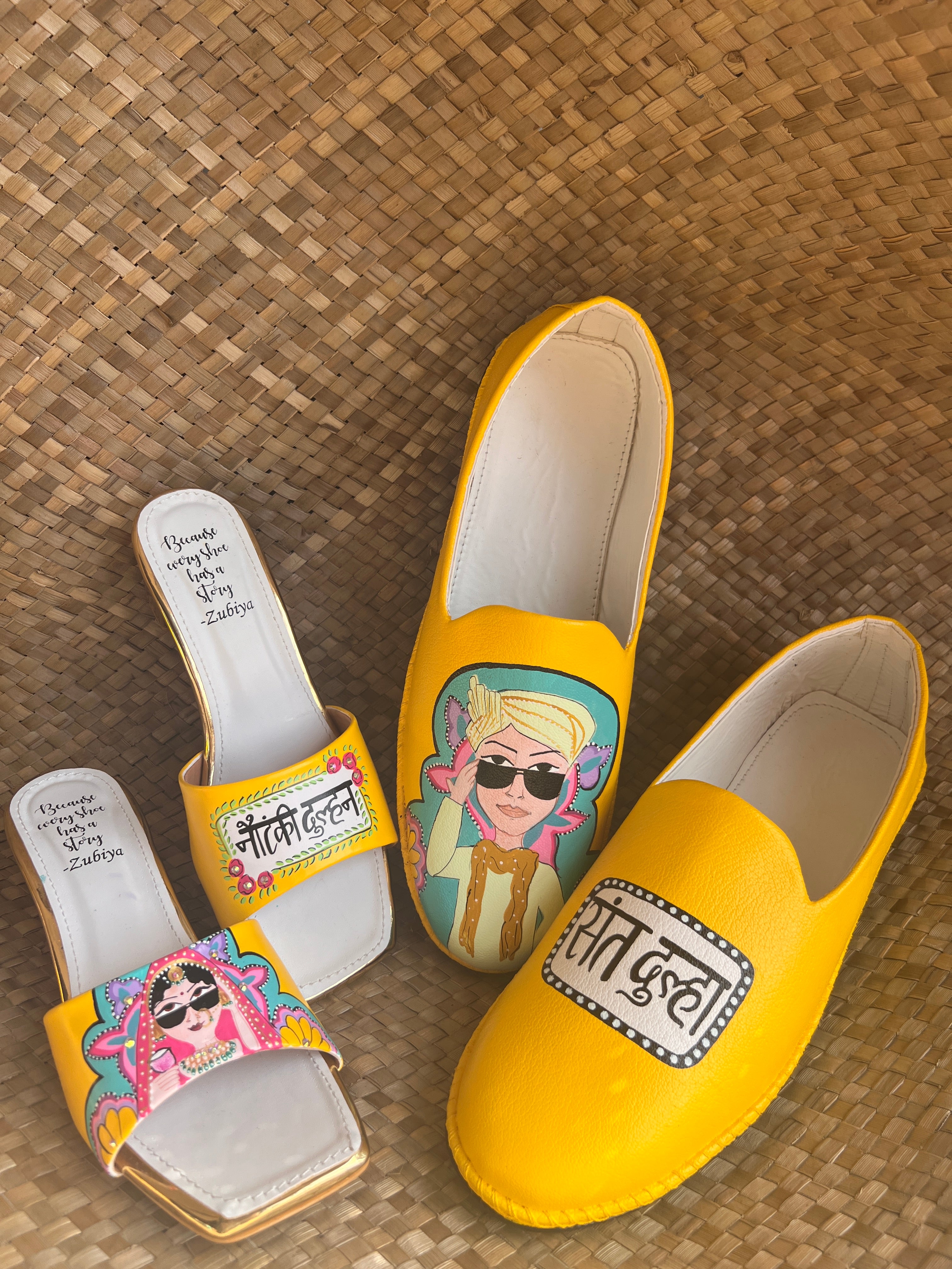 Nautanki dulhan - sant dulha MOJRI -heels couple combo