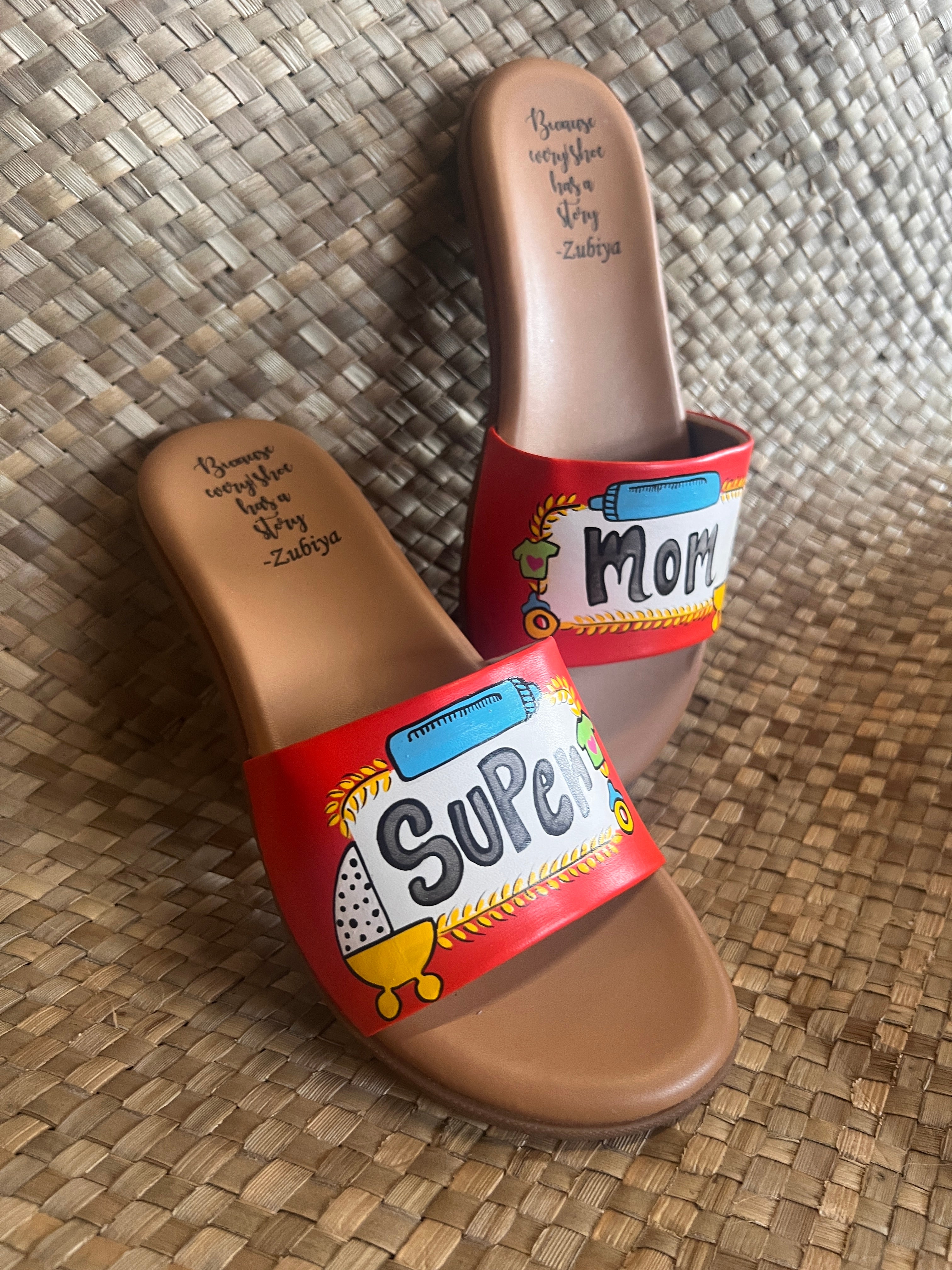 Super Mom red Baby Details Slides