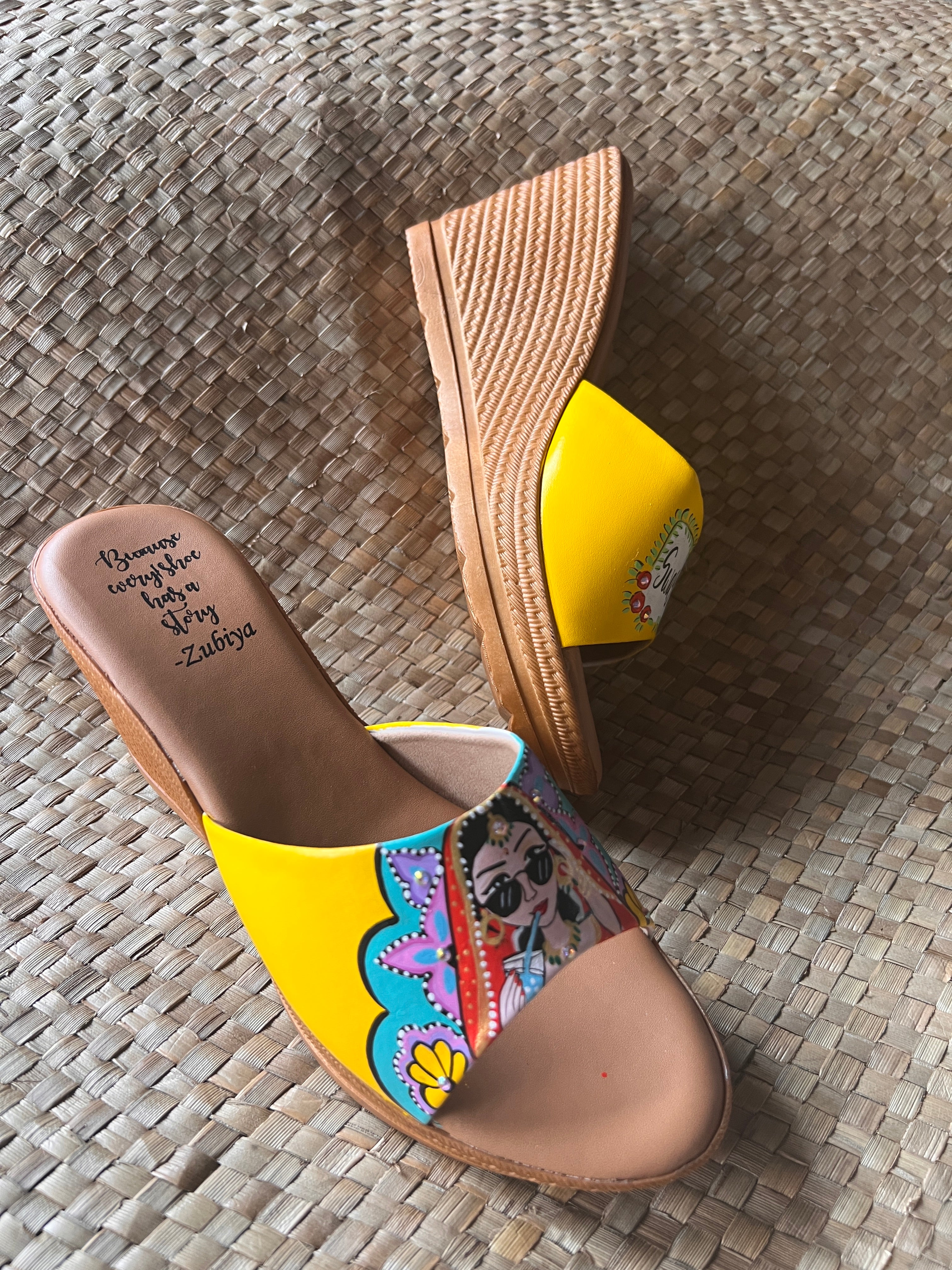 Swag wali dulhan yellow Wedges
