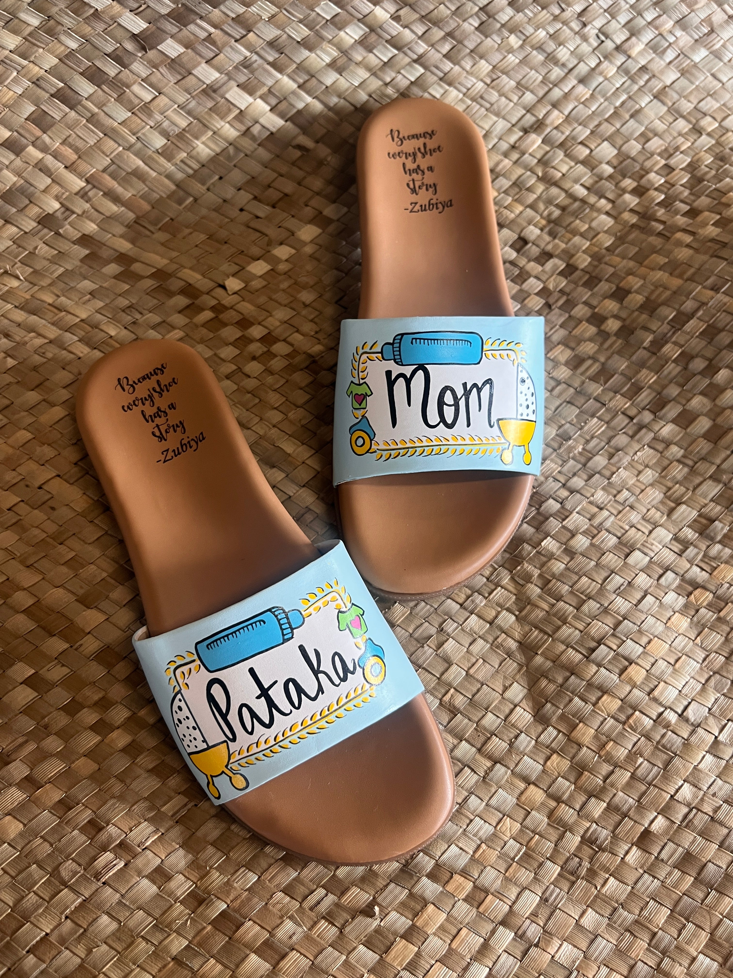 Pataka Mom blue Baby Details Slides