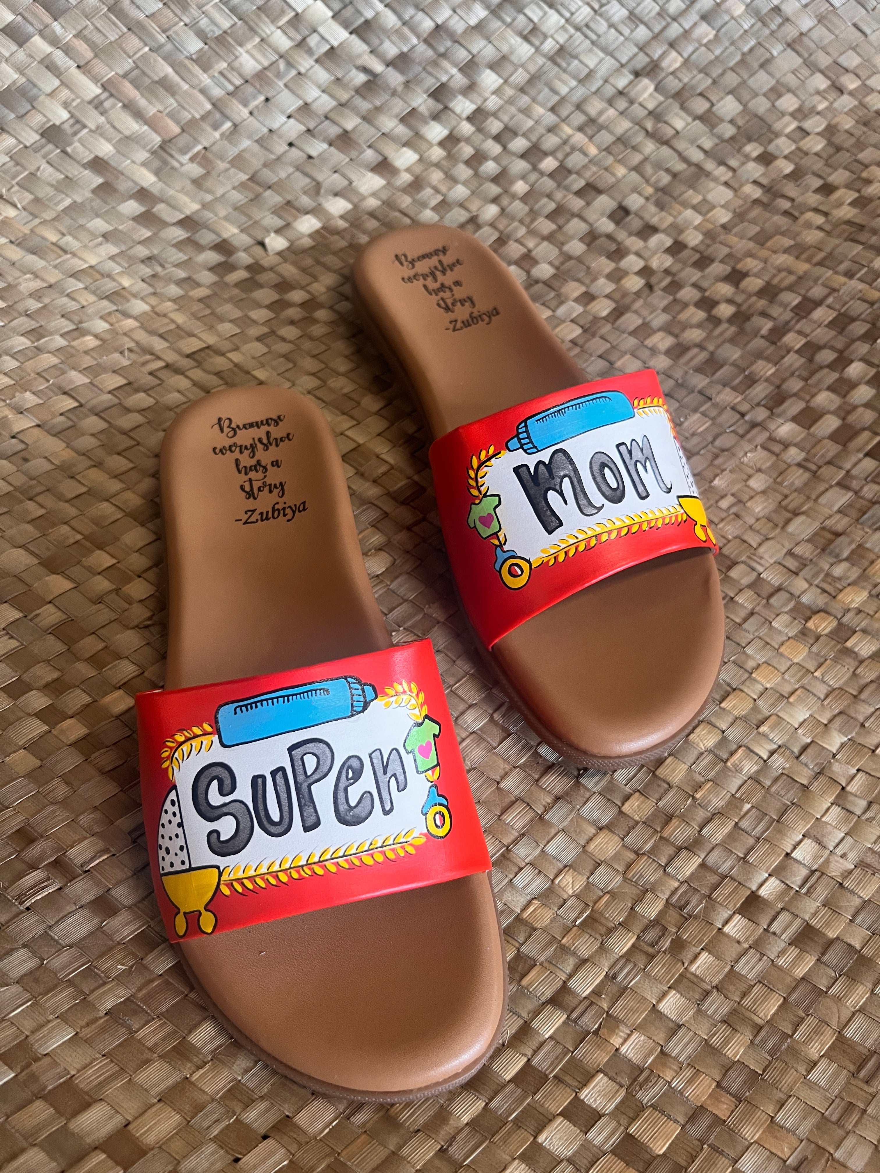 Super Mom red Baby Details Slides