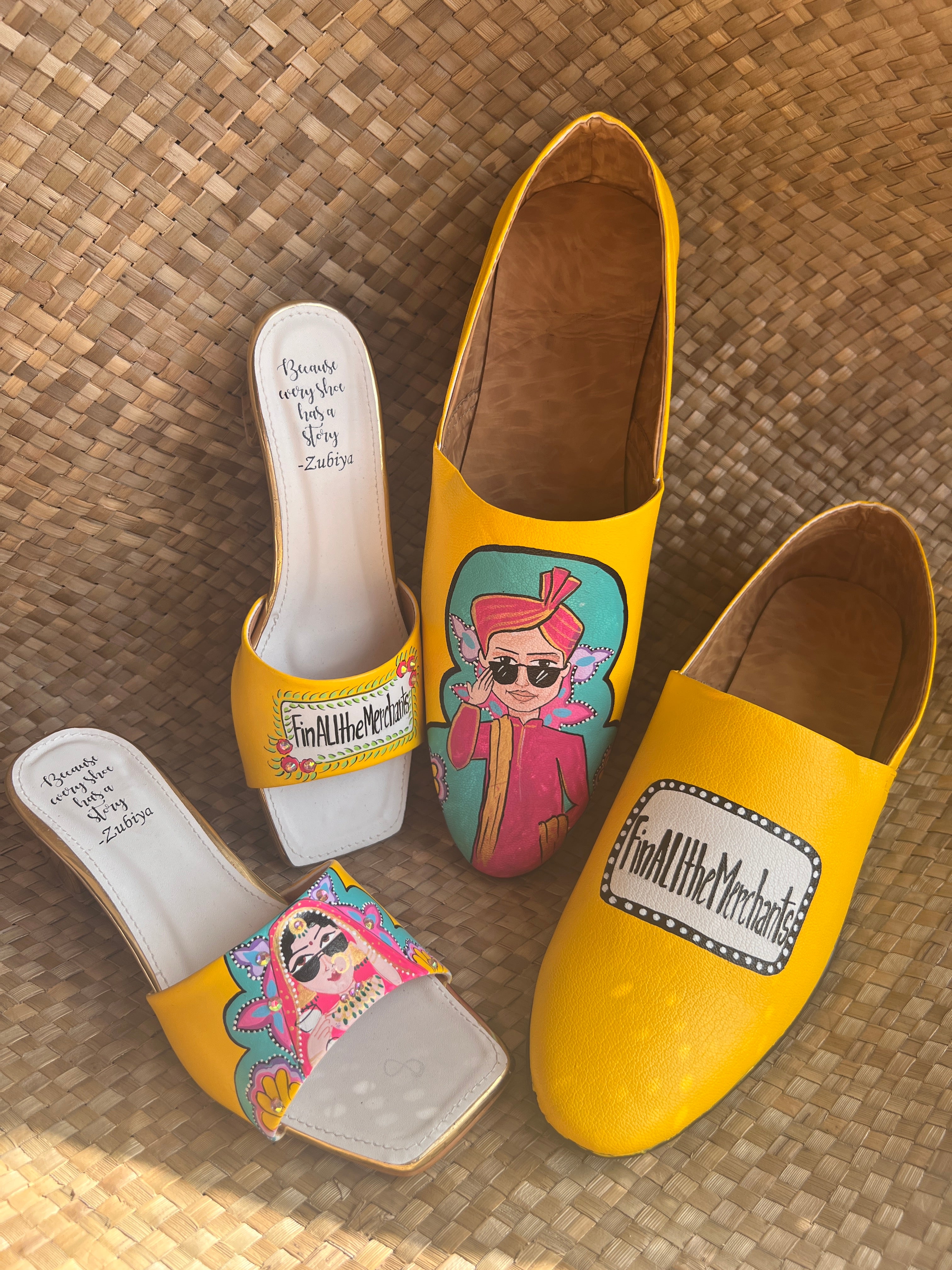 Nautanki dulhan - sant dulha MOJRI -heels couple combo