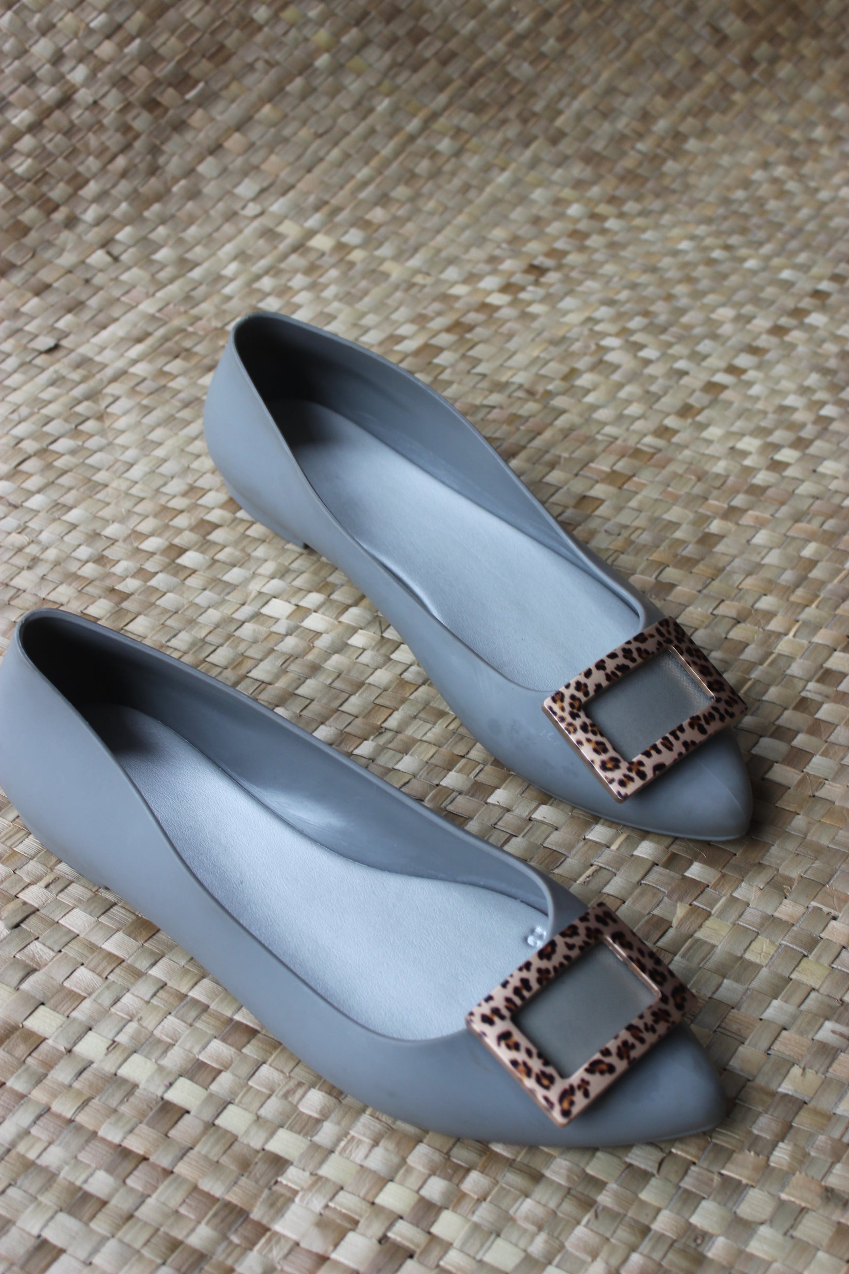 Grey Buckle Silicone rain friendly Ballerina