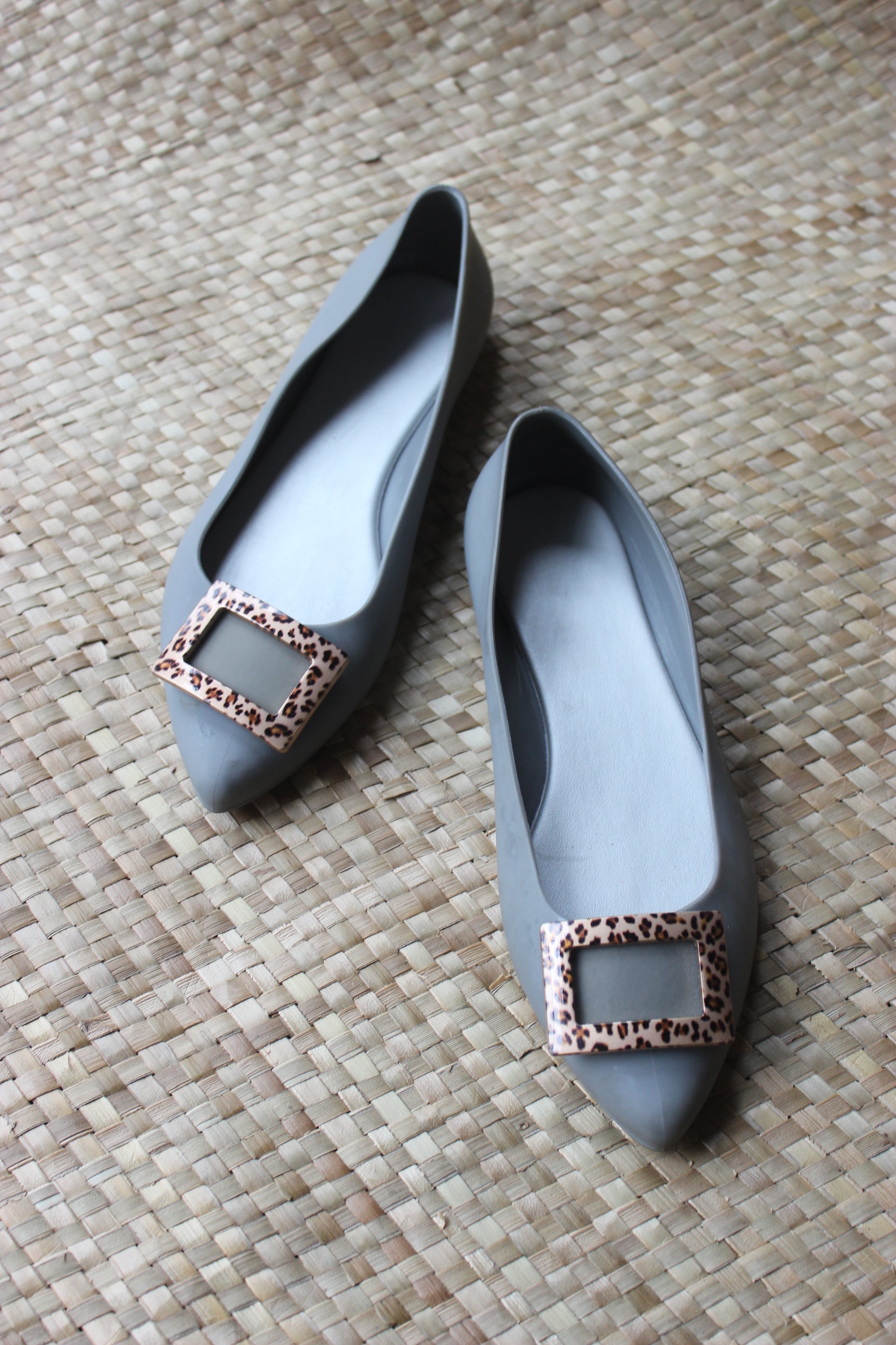 Grey Buckle Silicone rain friendly Ballerina