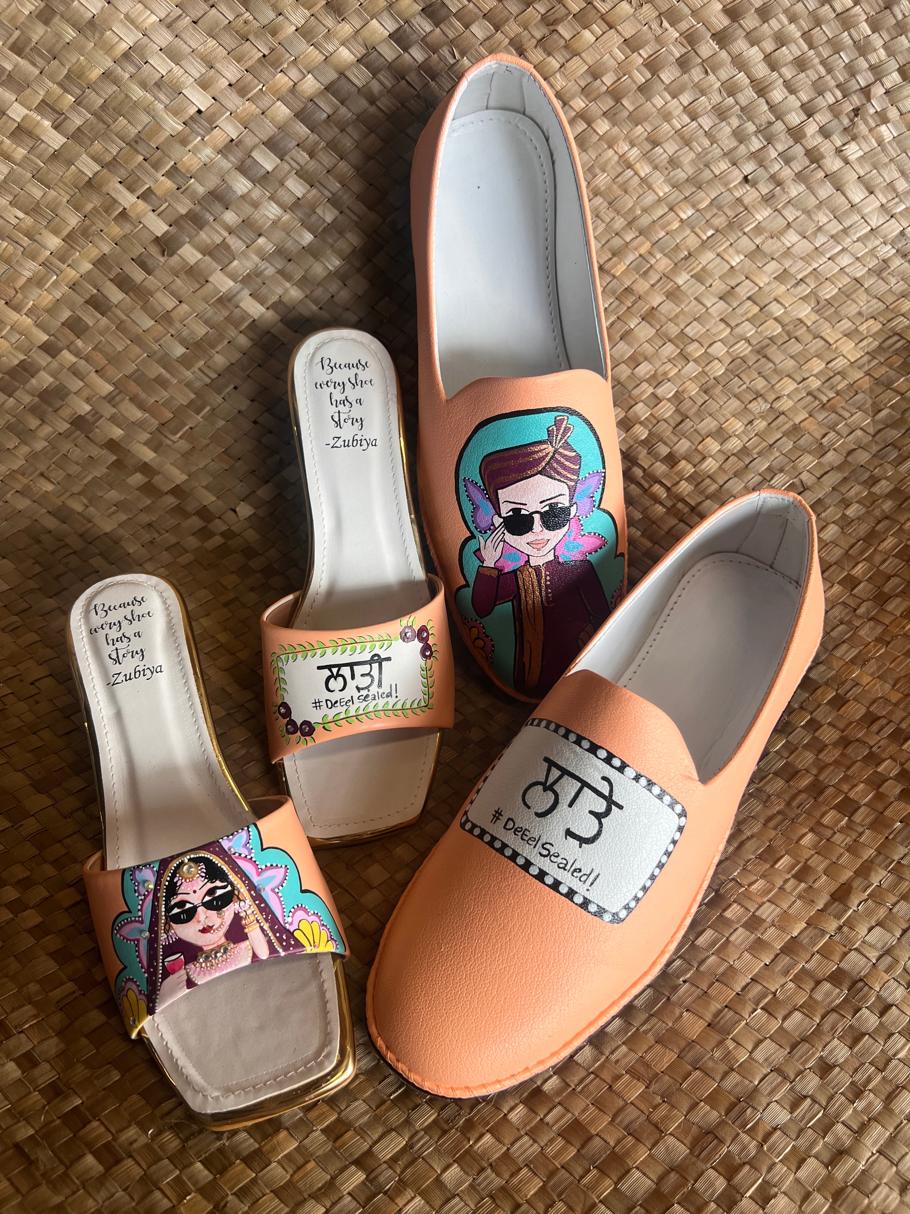 Orangish white swag couple combo