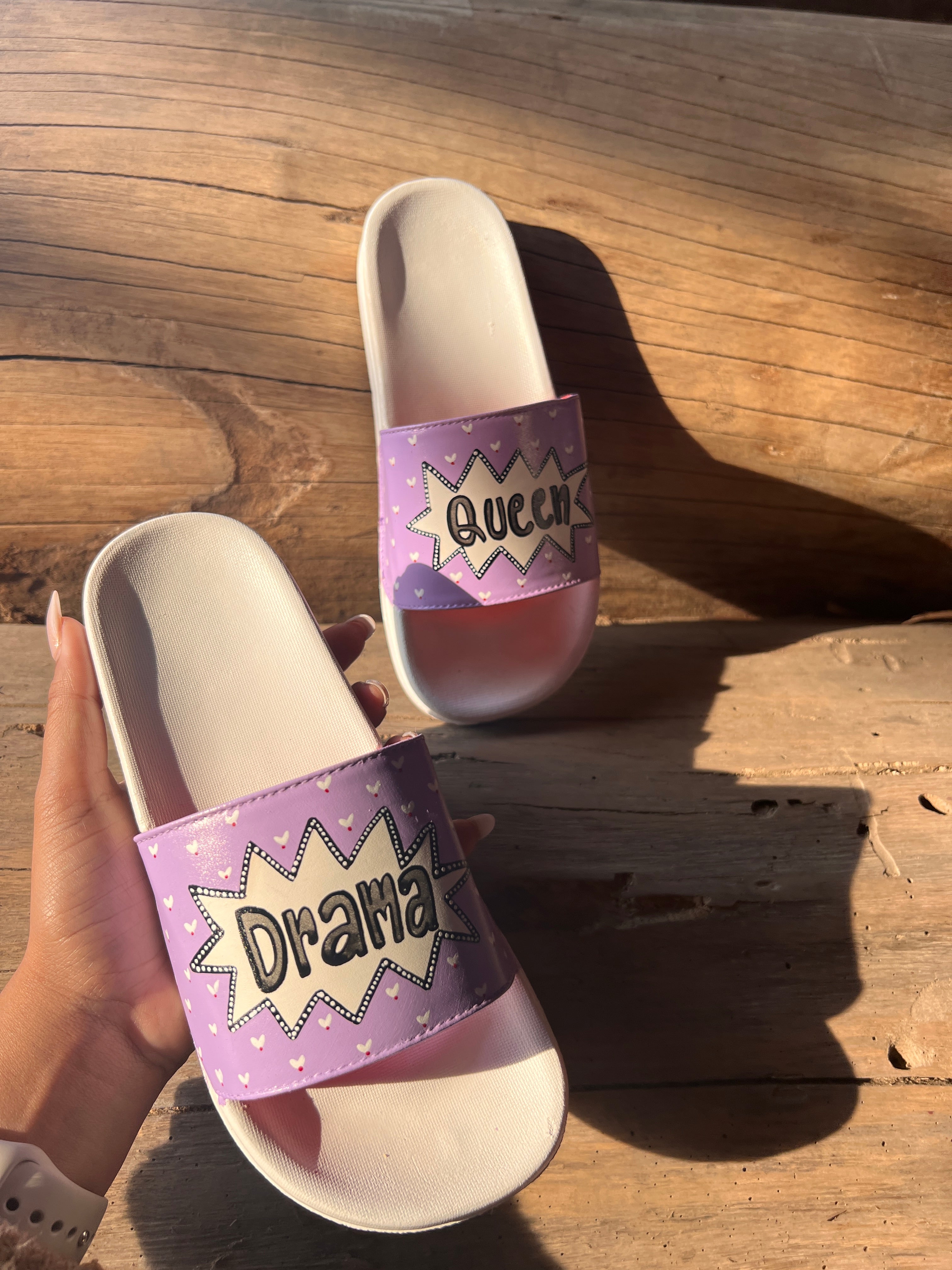 Drama queen lavender Slip-Ons