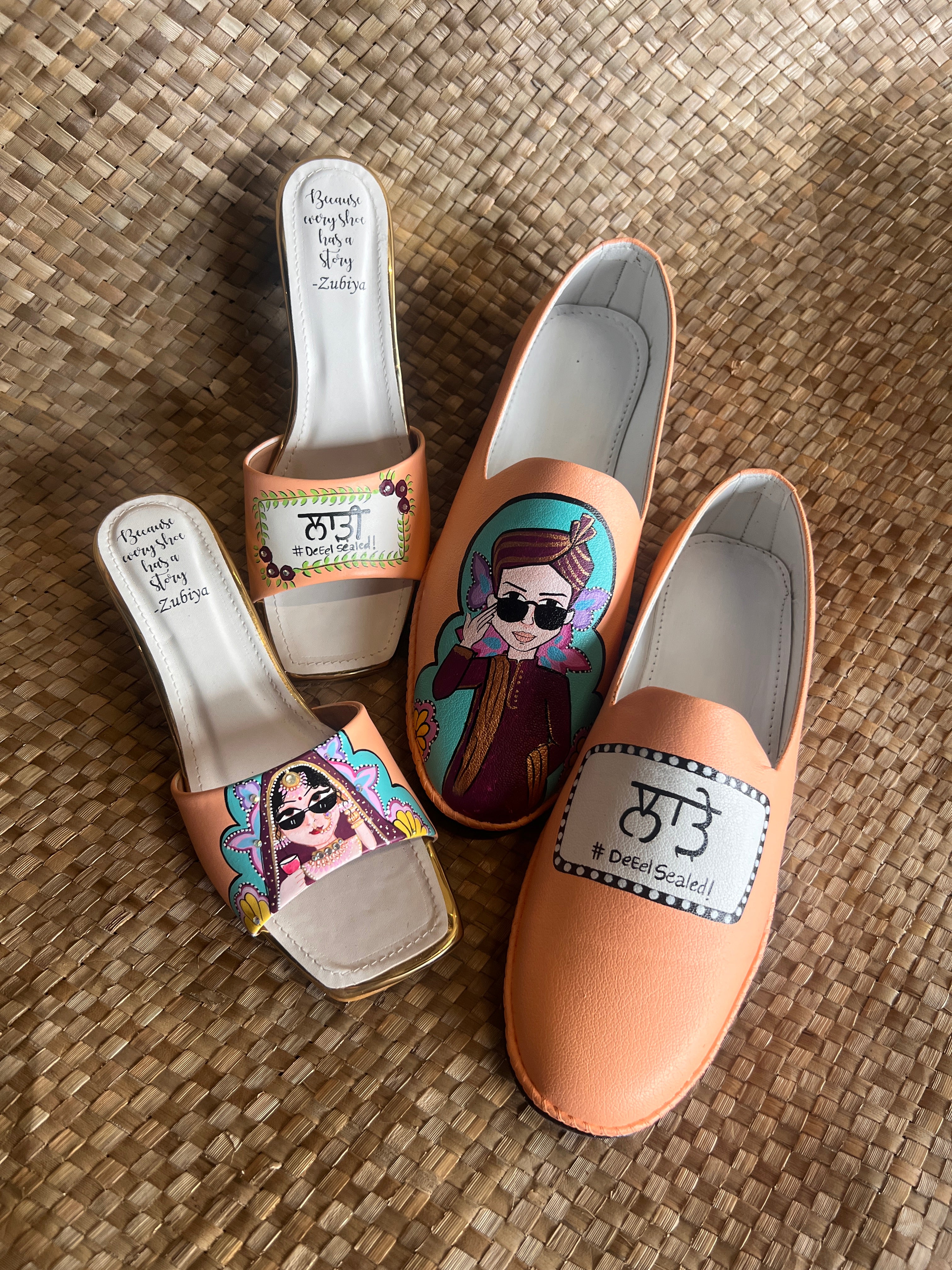 Orangish white swag couple combo