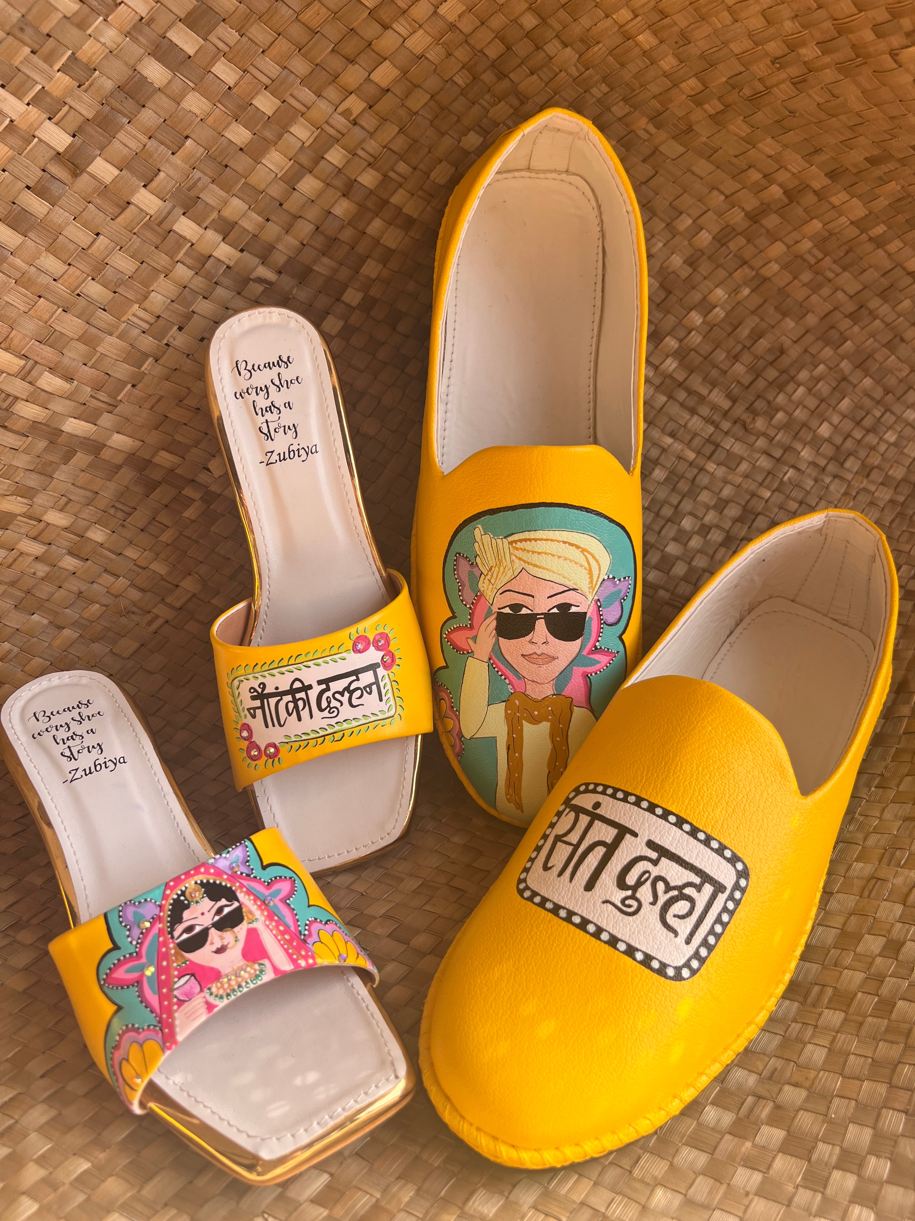 Nautanki dulhan - sant dulha MOJRI -heels couple combo