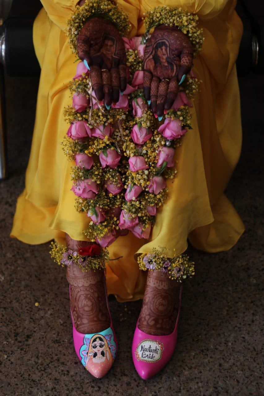 Swag dulhan 3.5 inch pencil heel hot pink pumps