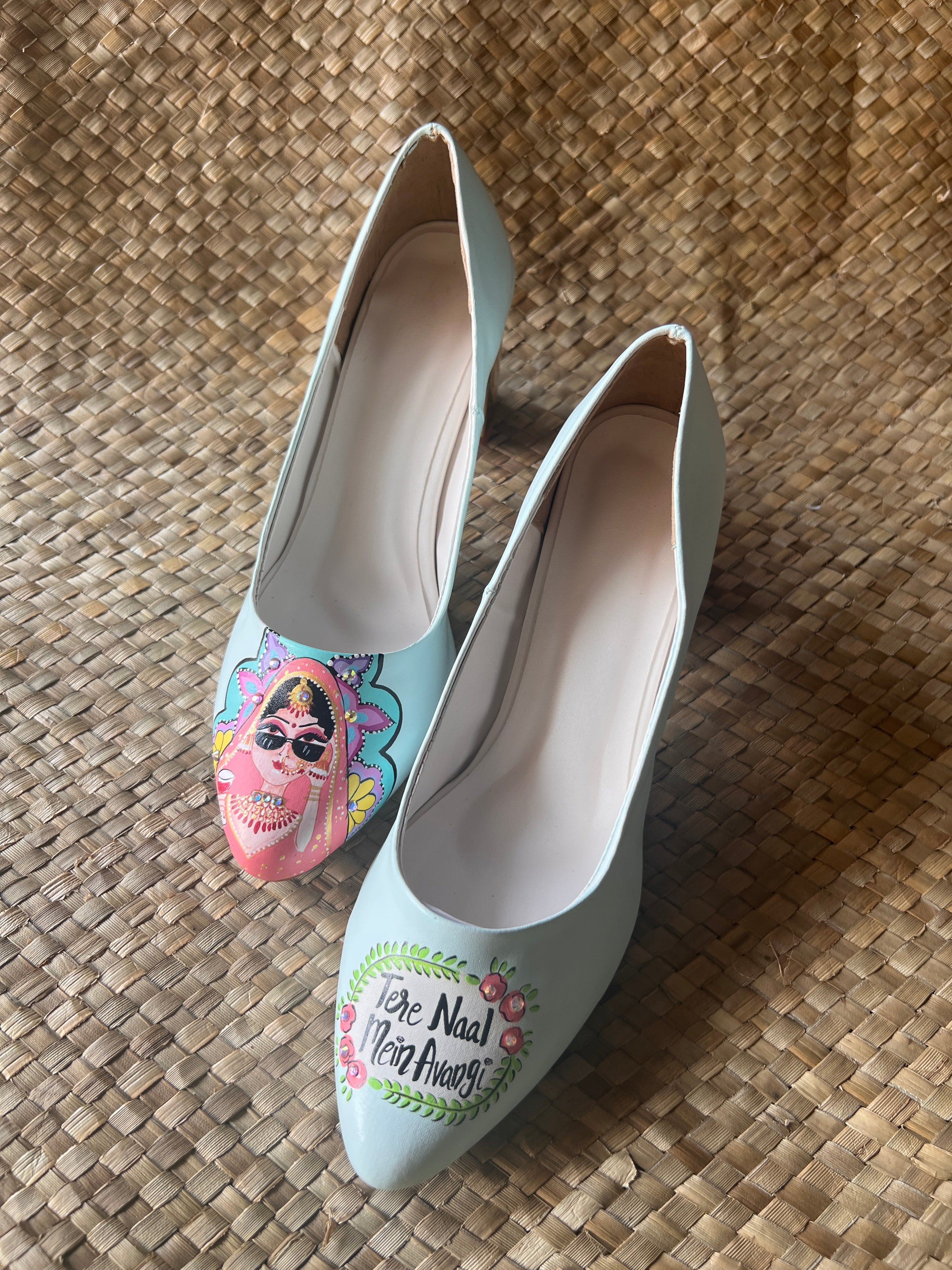 Powder blue men’s Mojris - 3.5 inch pump block couple combo