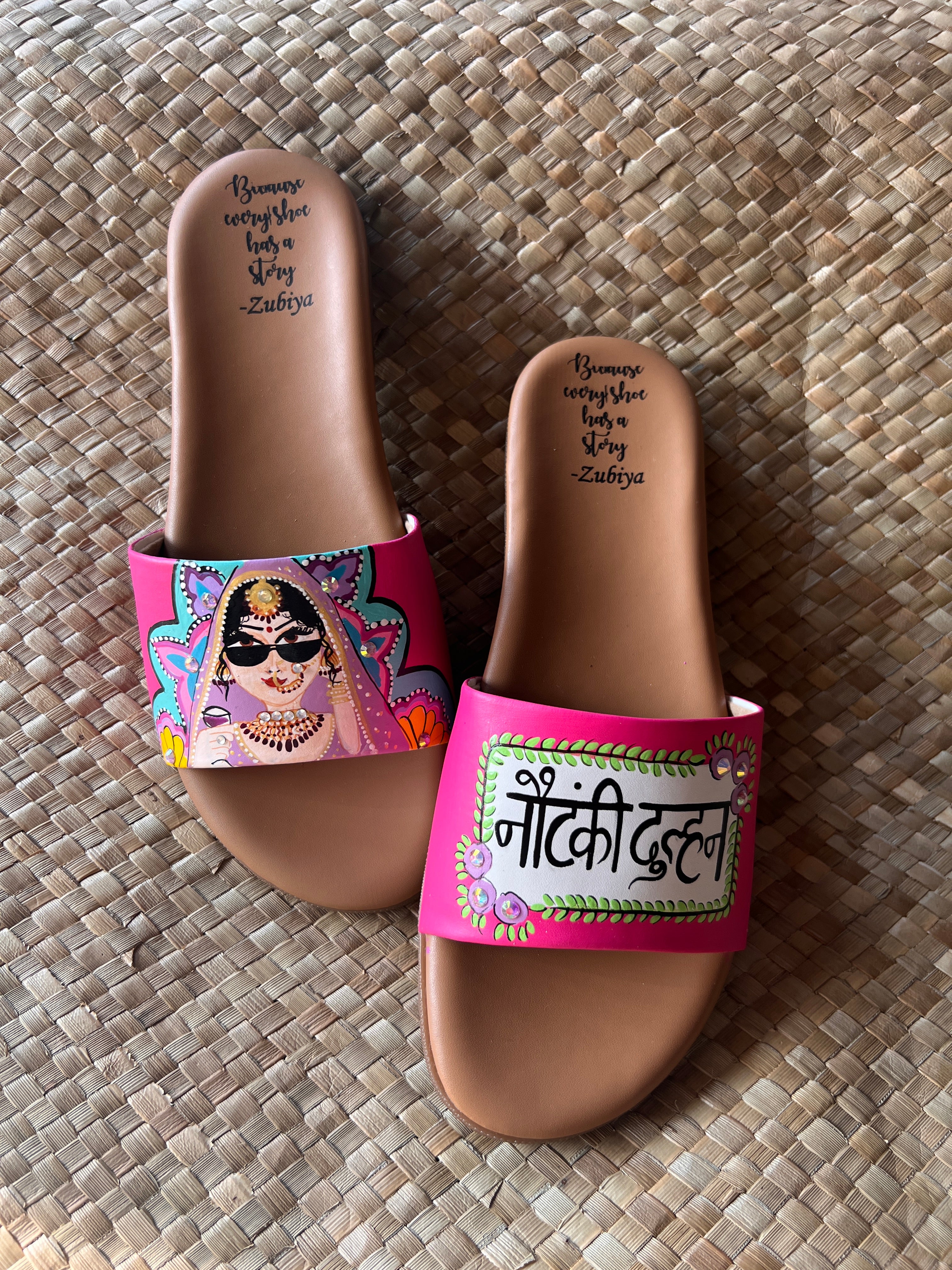 Hot Pink nautanki Swag Bride Flats