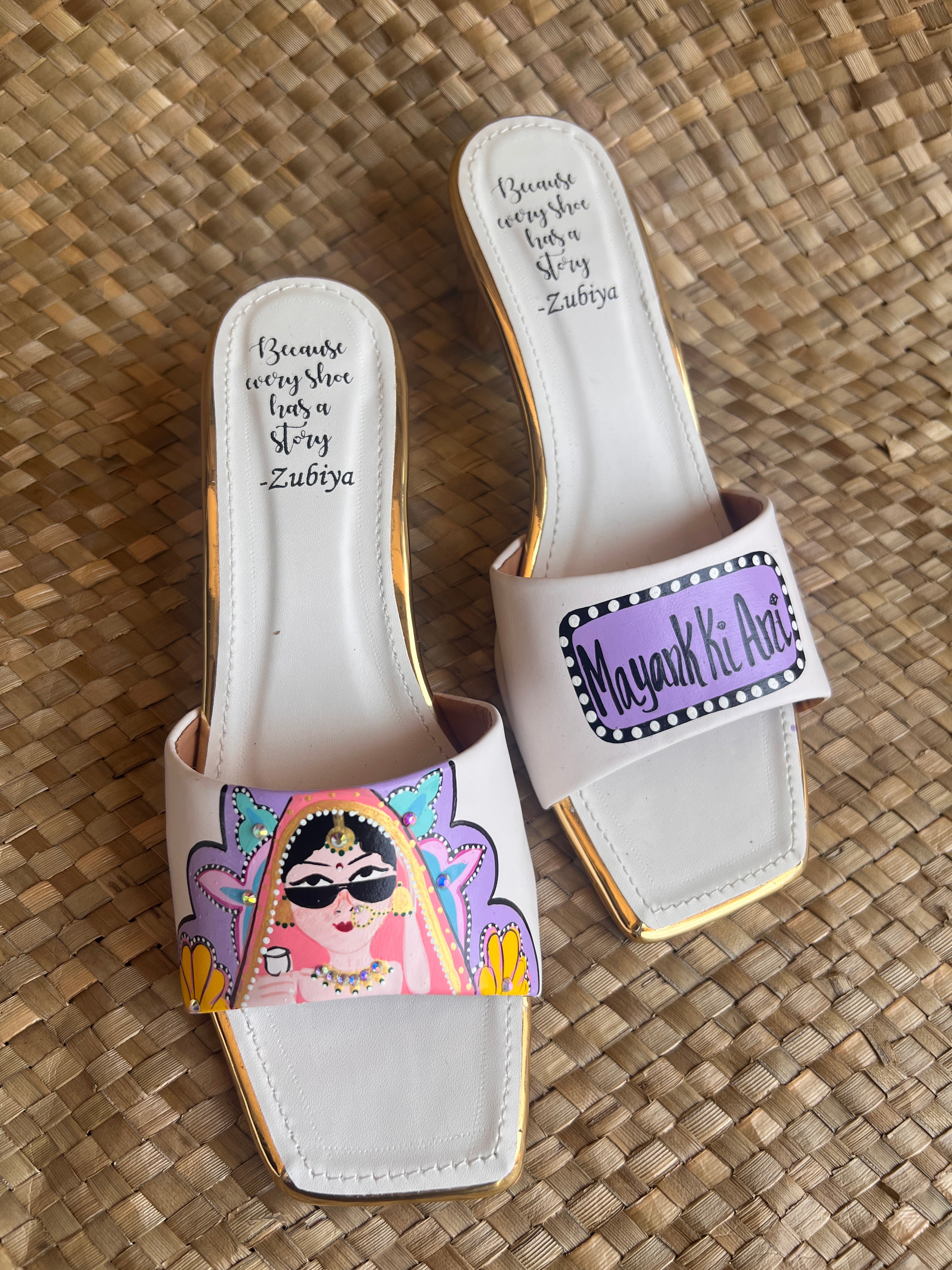 Lavender-White MOJRI  -heels couple combo