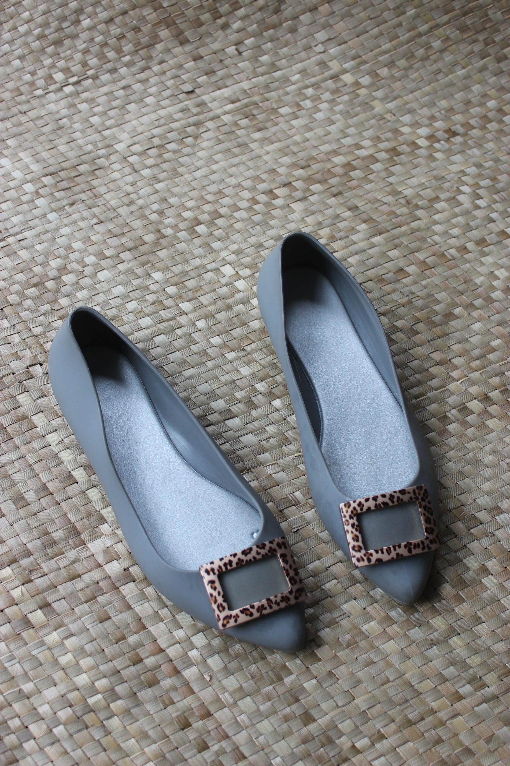 Grey Buckle Silicone rain friendly Ballerina