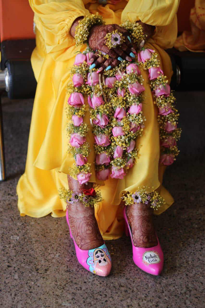 Swag dulhan 3.5 inch pencil heel hot pink pumps