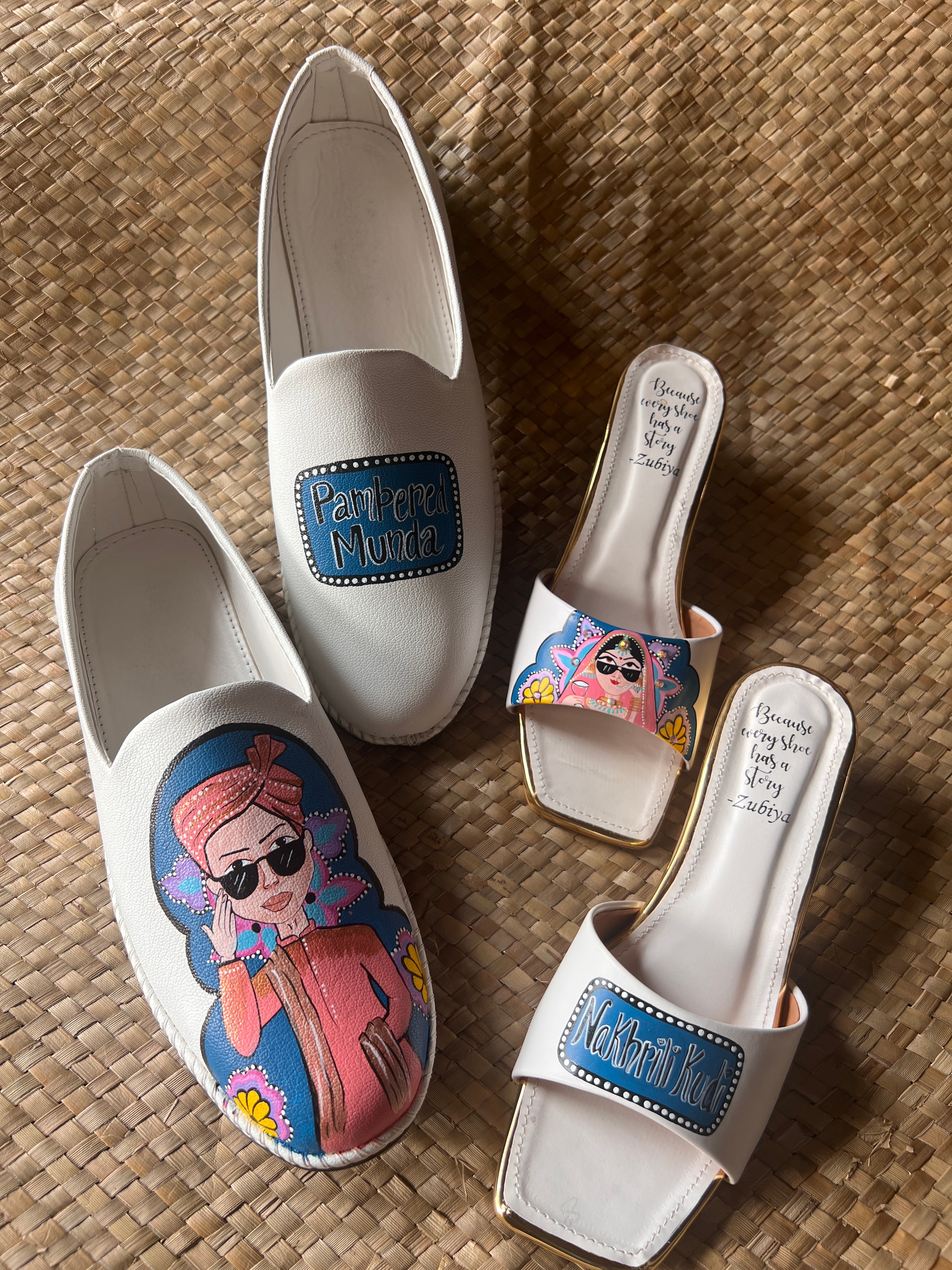 Teal blue -white swag couple combo