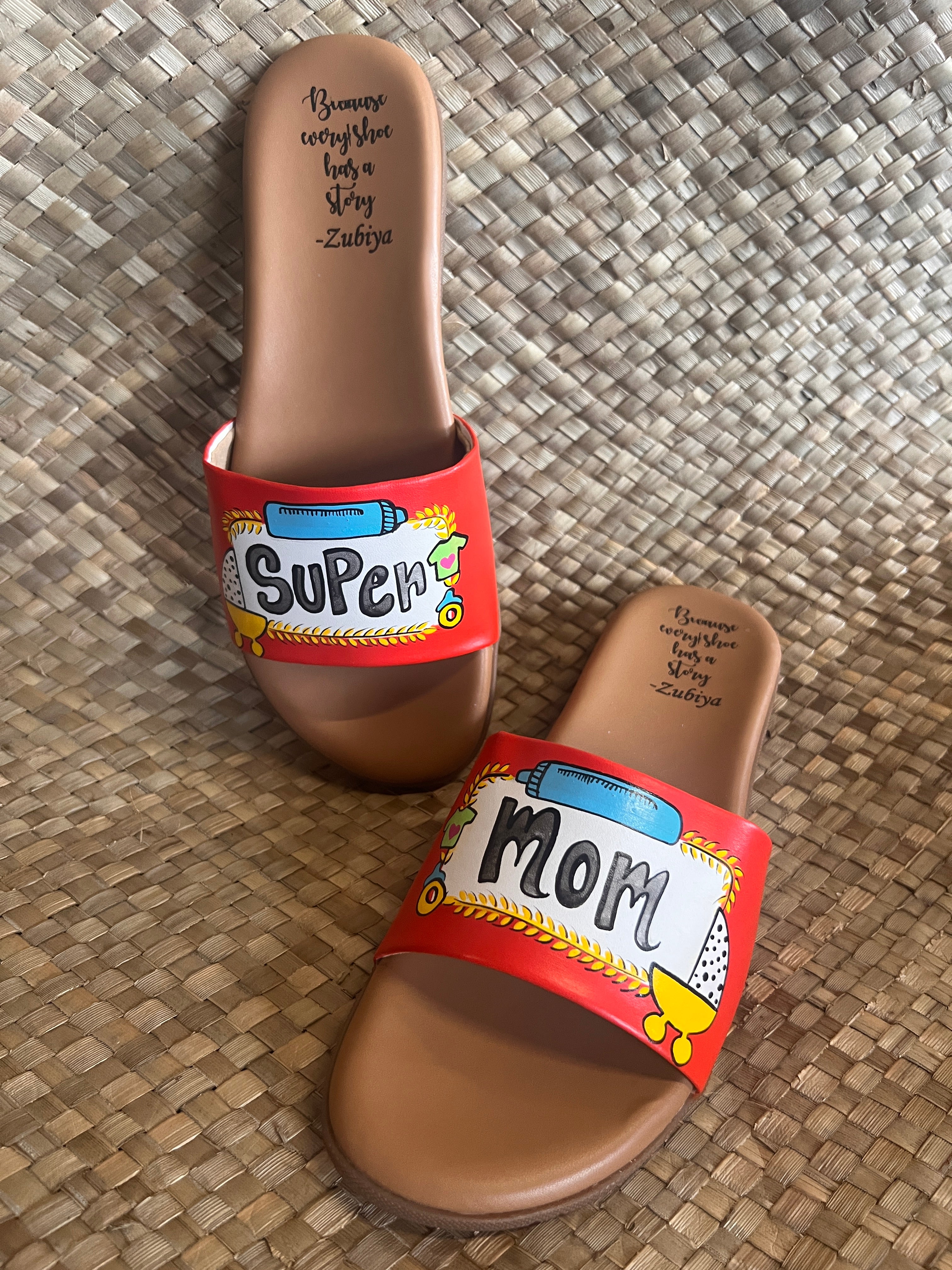 Super Mom red Baby Details Slides