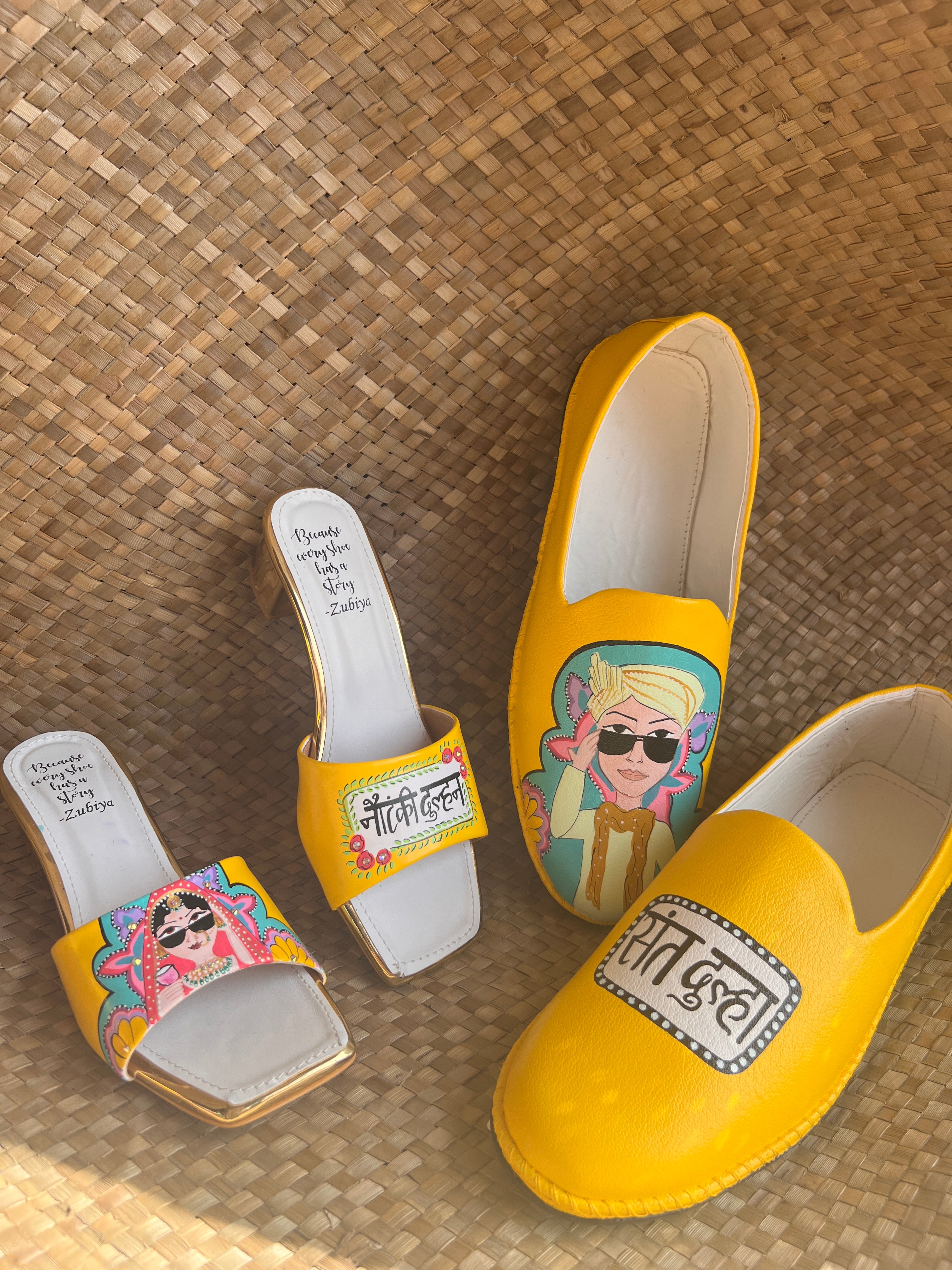 Nautanki dulhan - sant dulha MOJRI -heels couple combo