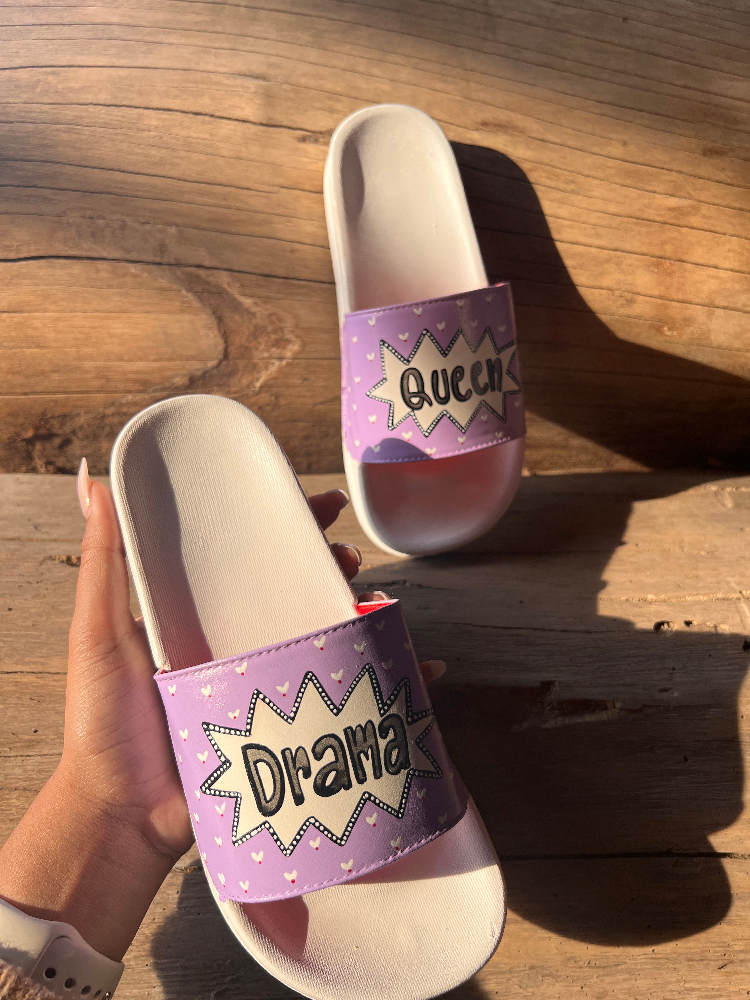 Drama queen lavender Slip-Ons