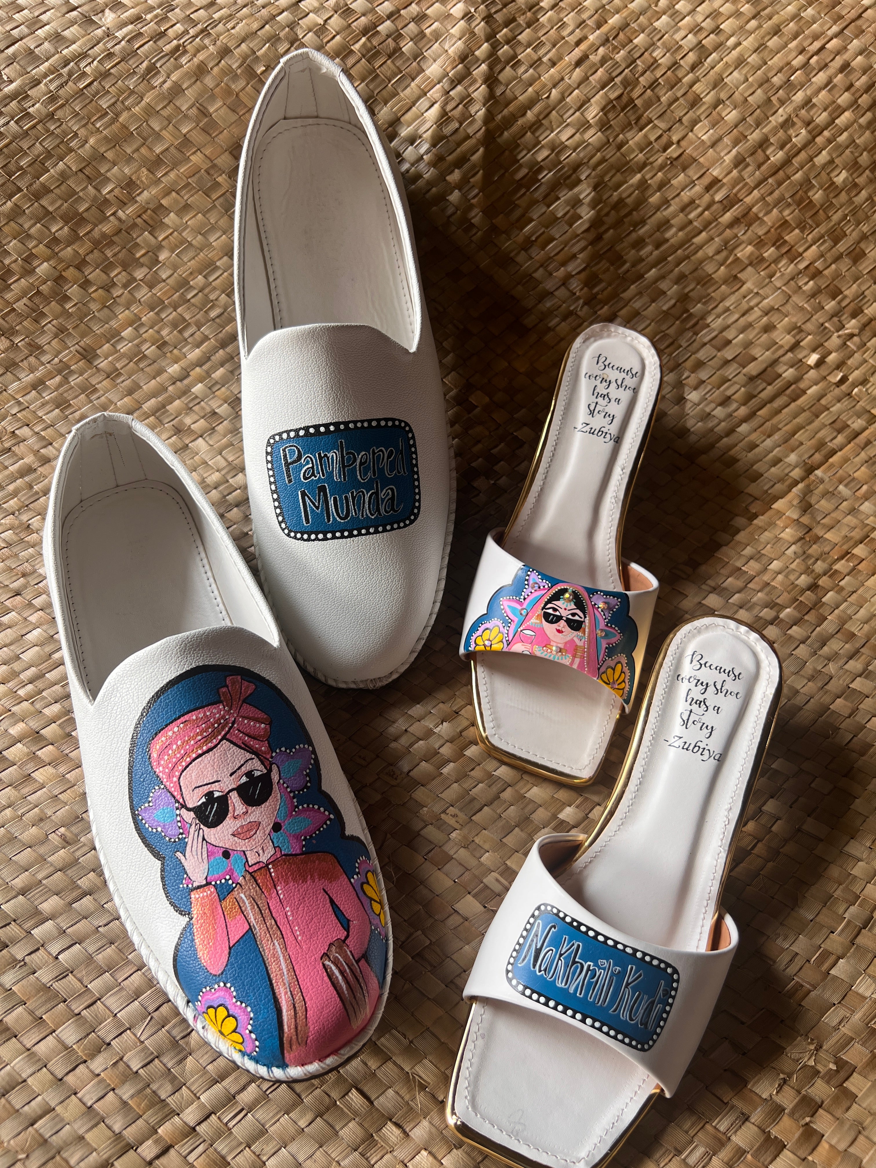 Teal blue -white swag couple combo