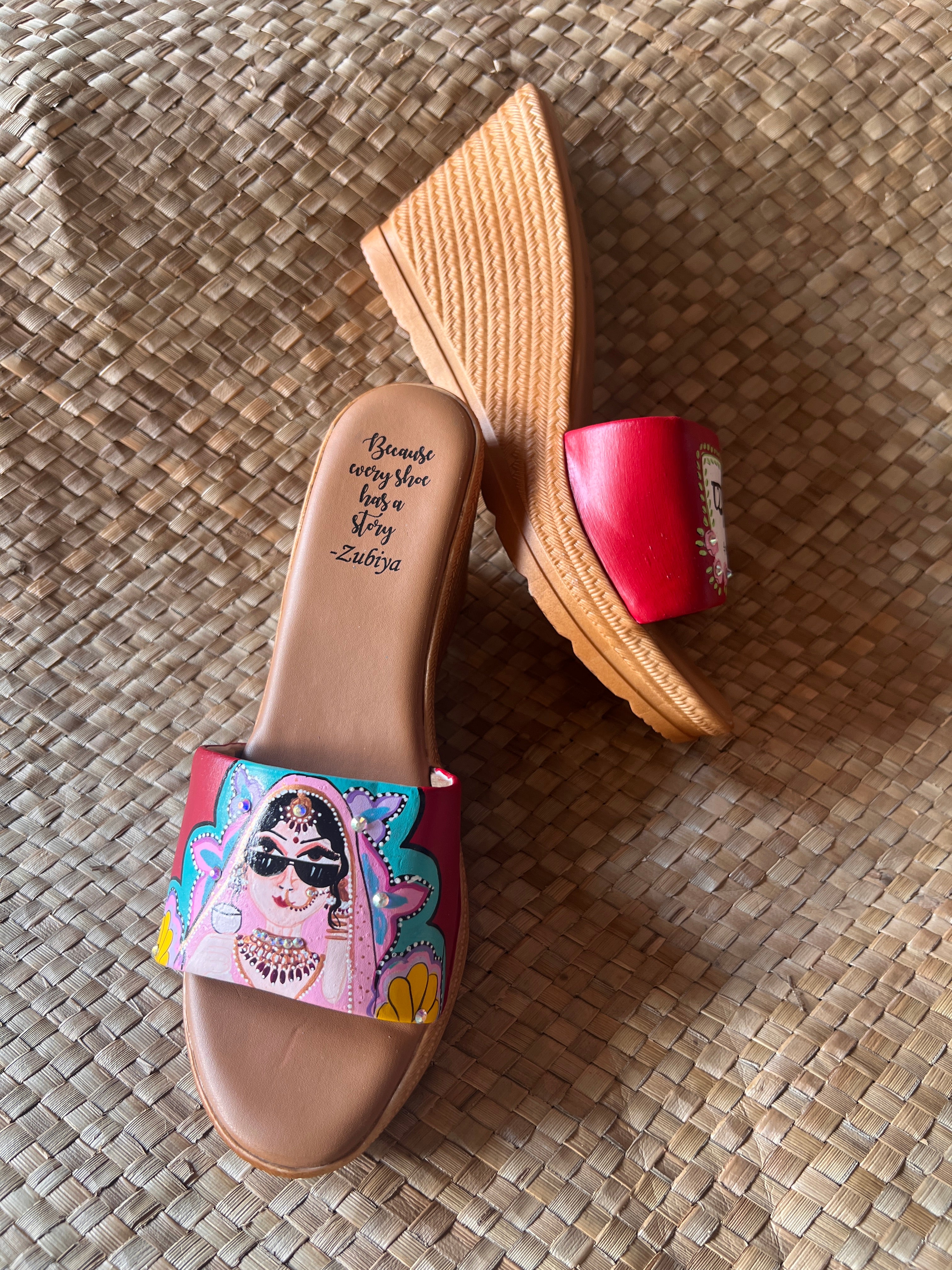 Maroon swag dulhan Wedges