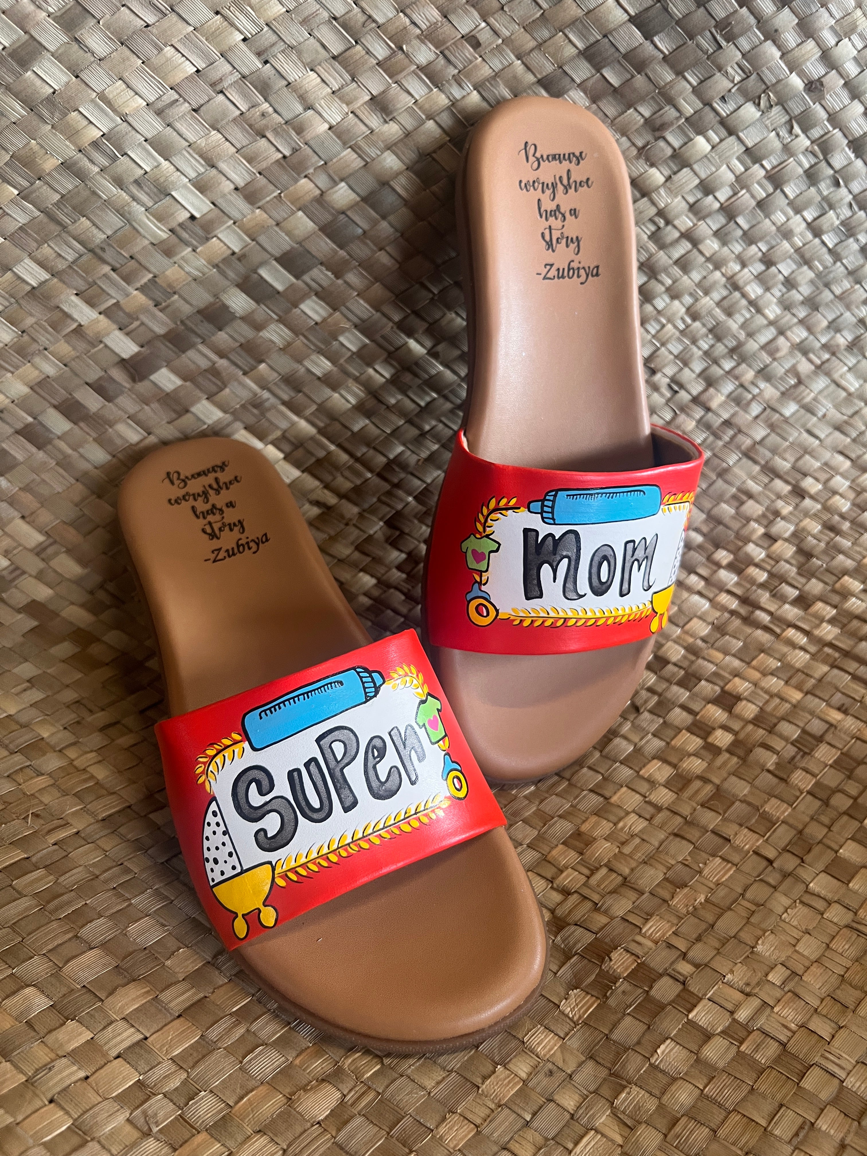 Super Mom red Baby Details Slides