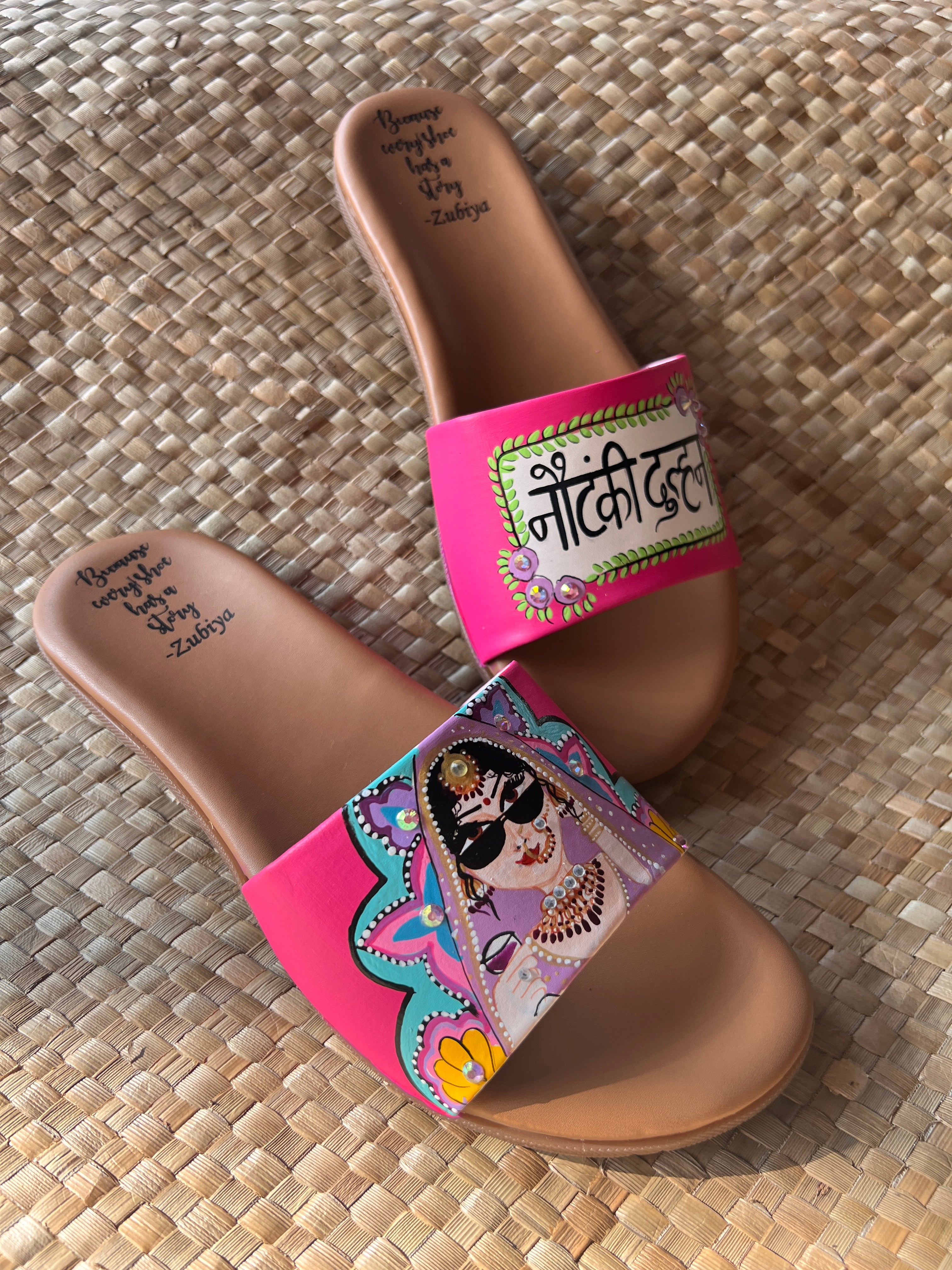 Hot Pink nautanki Swag Bride Flats