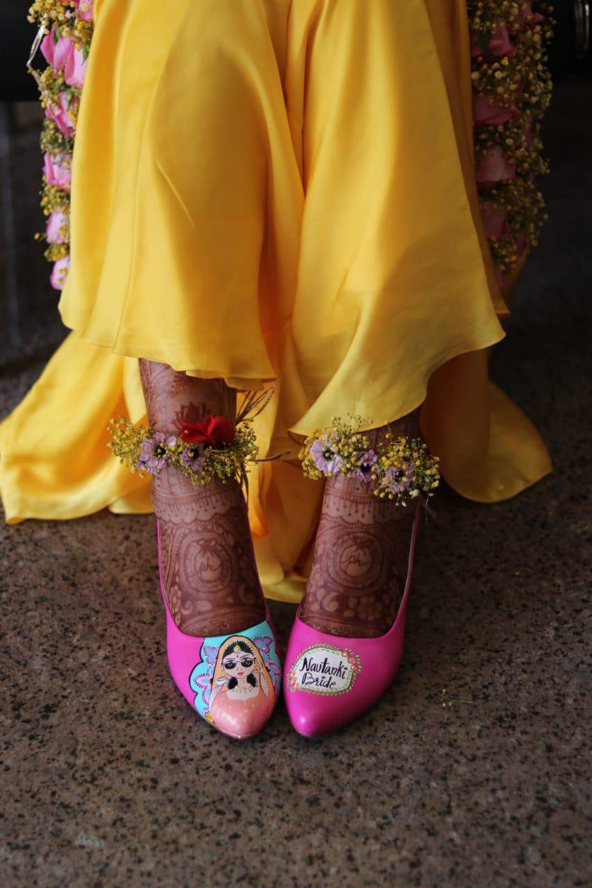 Swag dulhan 3.5 inch pencil heel hot pink pumps