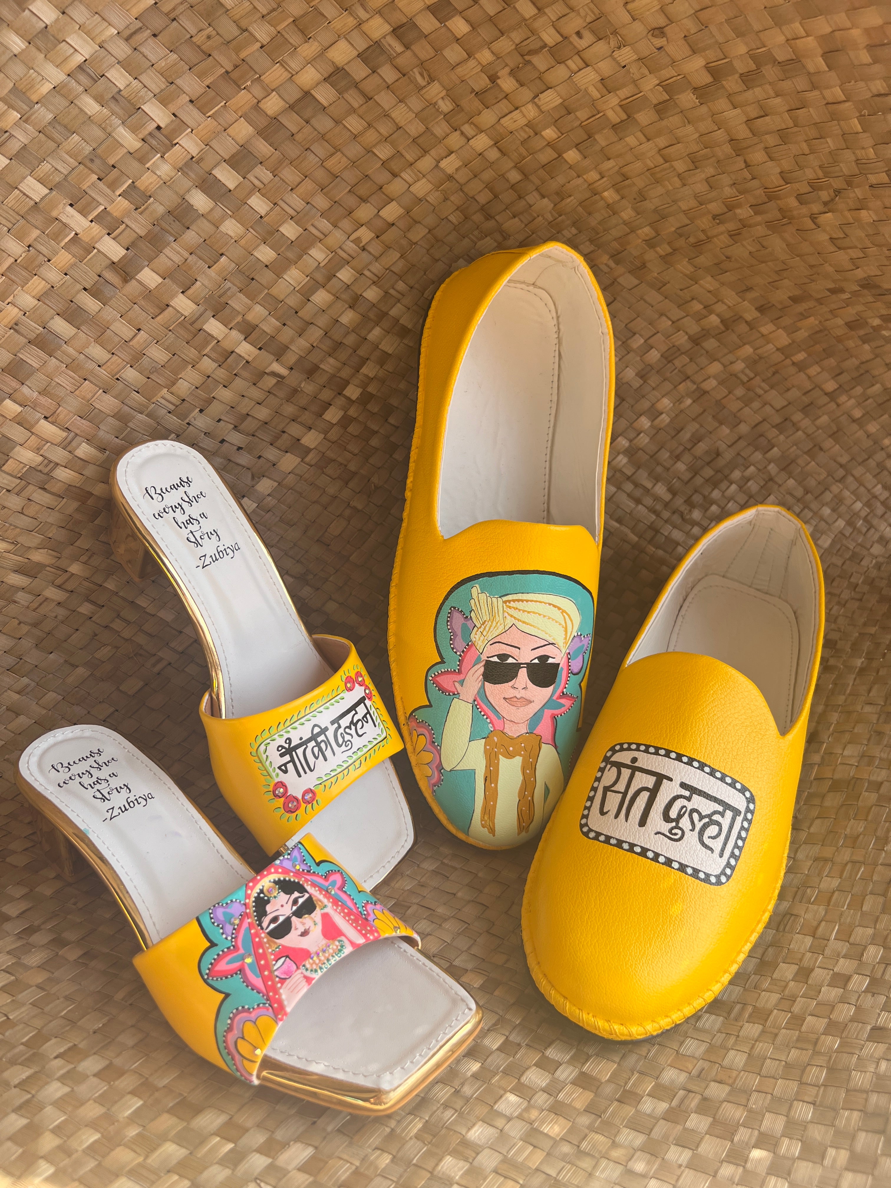 Nautanki dulhan - sant dulha MOJRI -heels couple combo