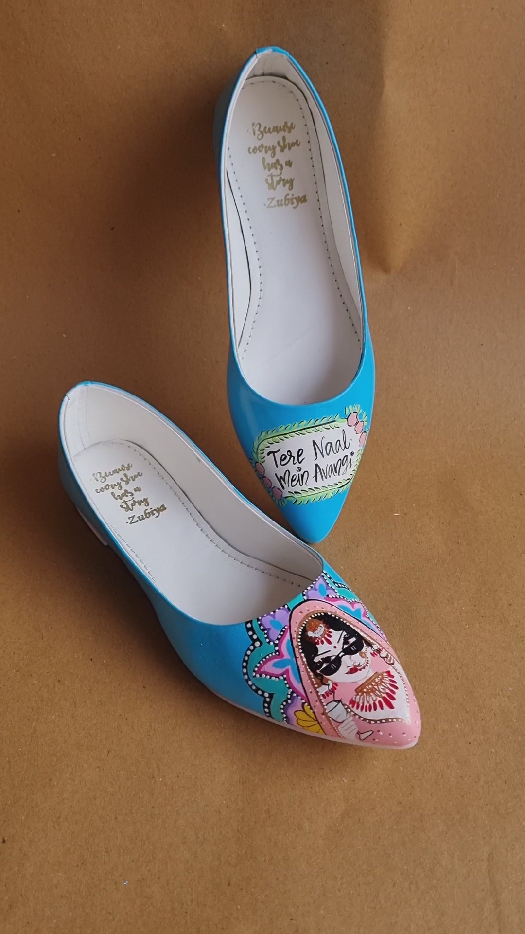 Sky blue dulhaniya pointed juttis