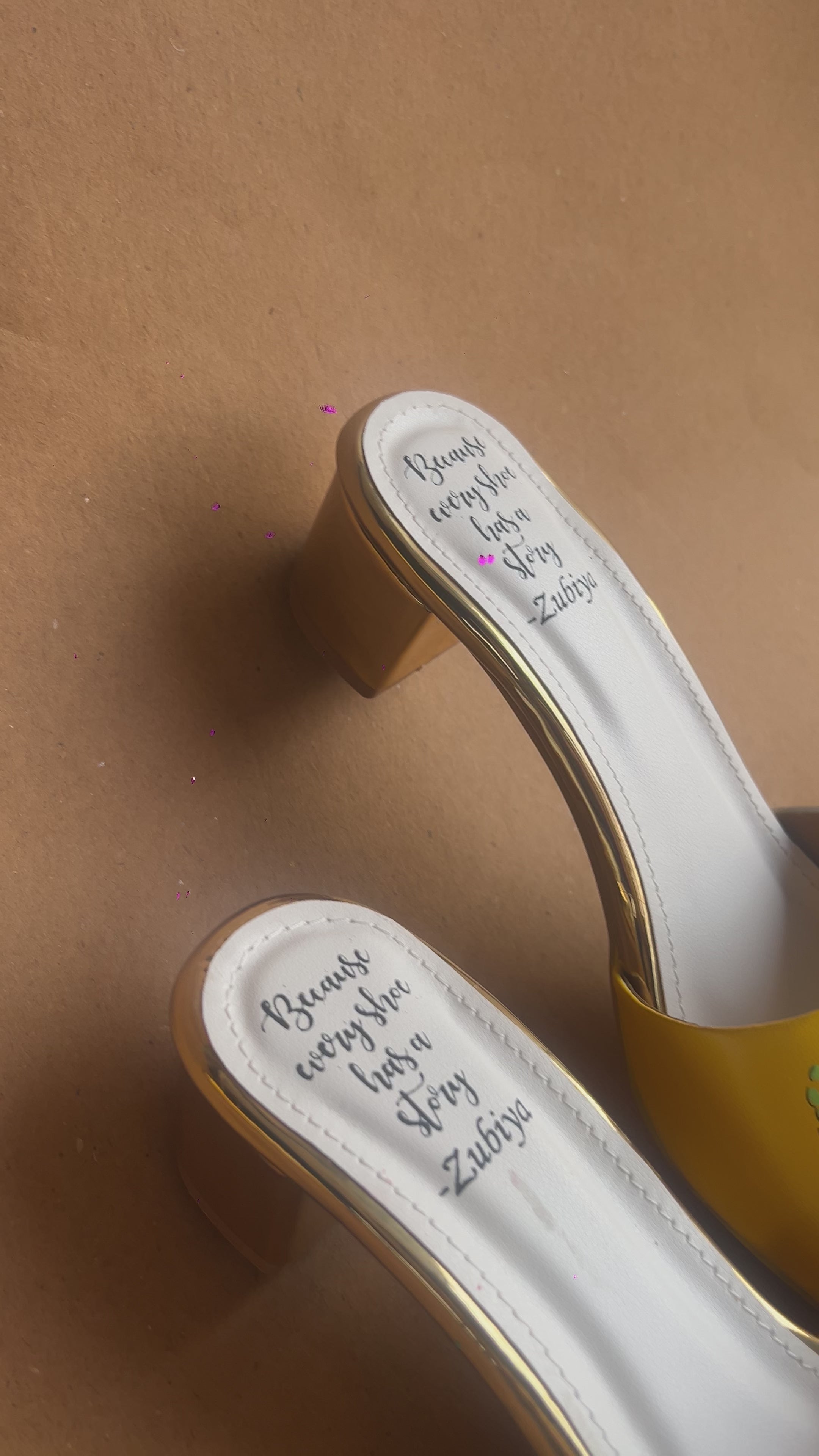 yellow Swag Dulhan Artwork Heels