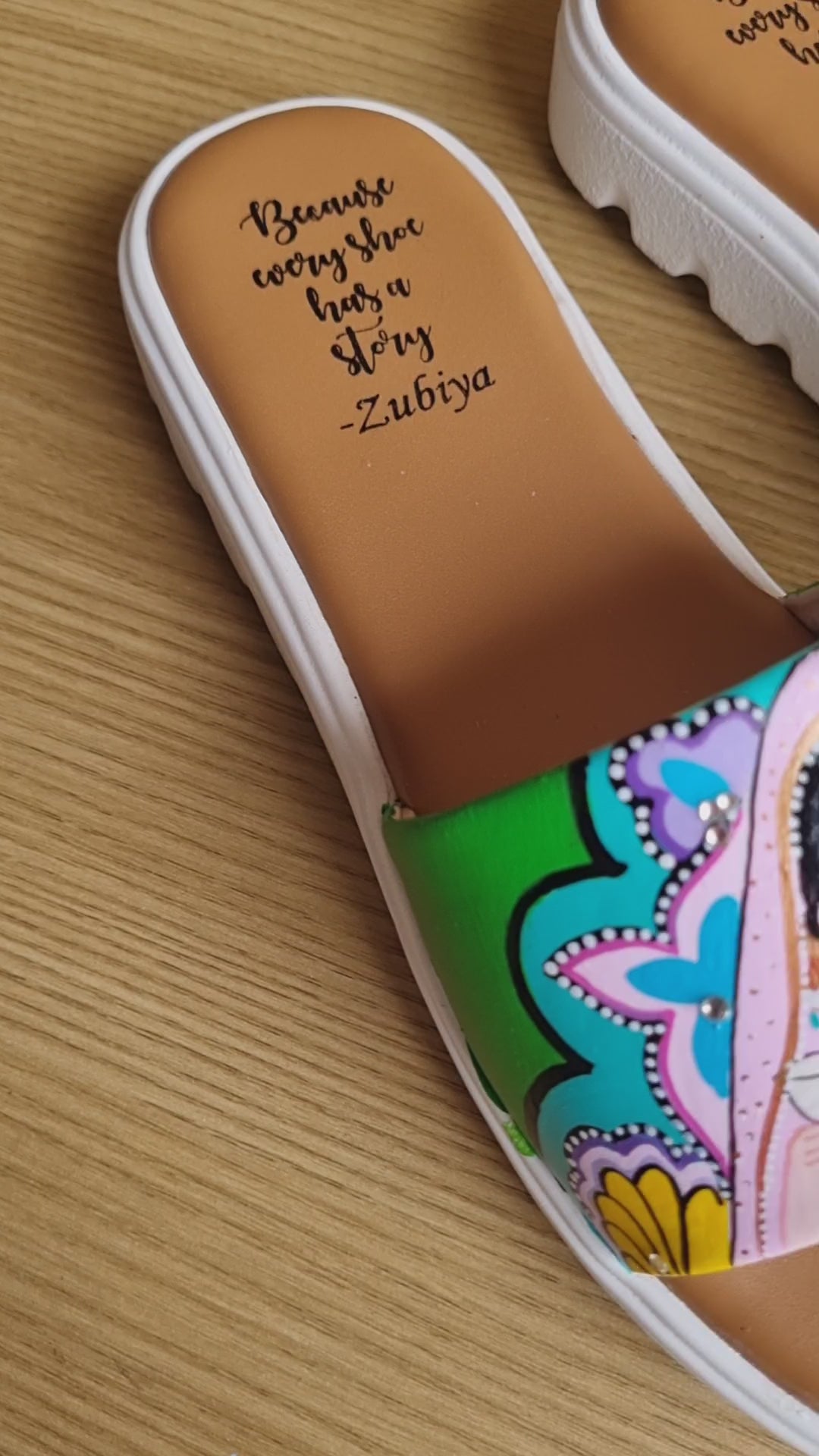 Parrot green Swag Dulhan Artwork Flats